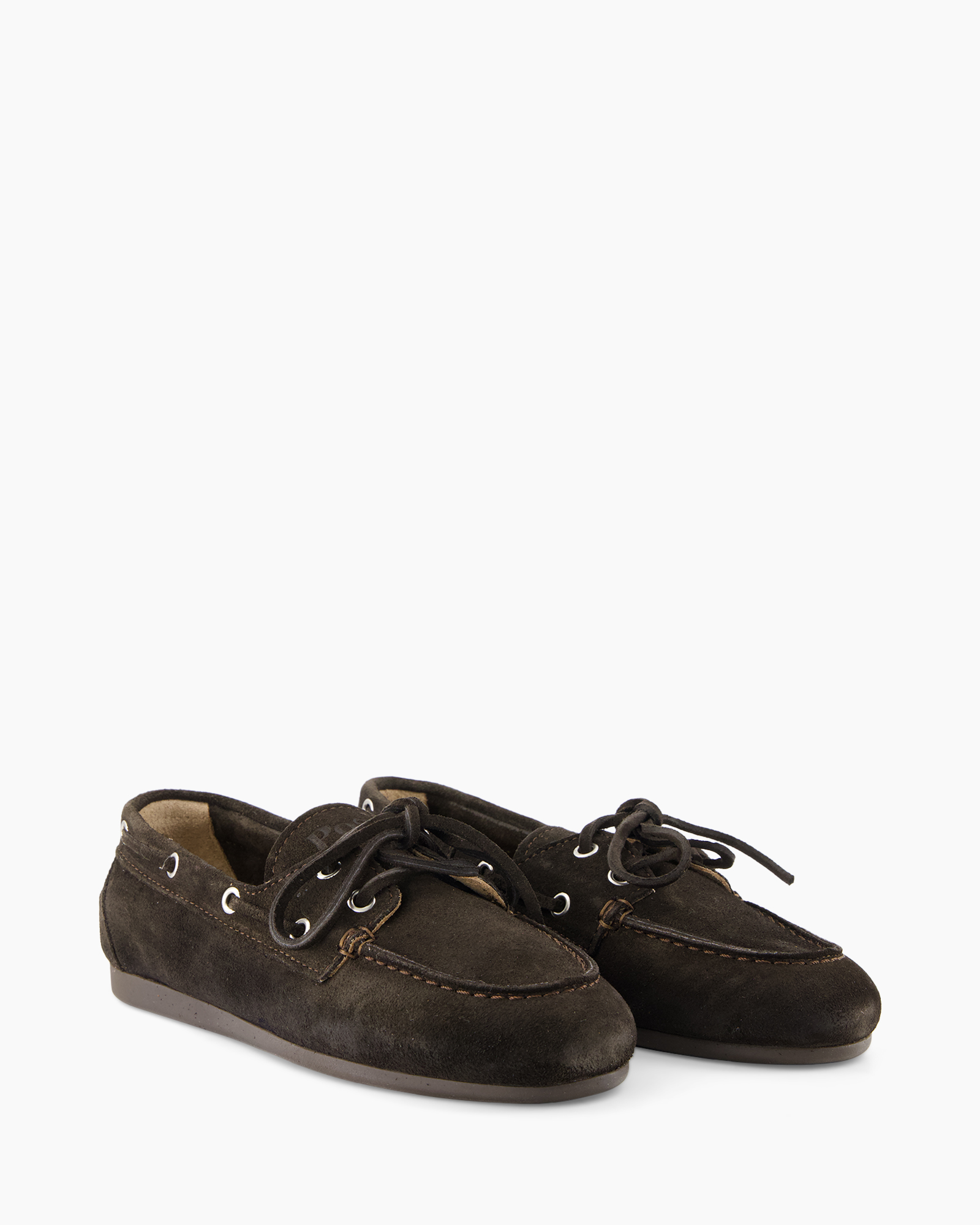 loafer, sloffen, suede, bruin, veters