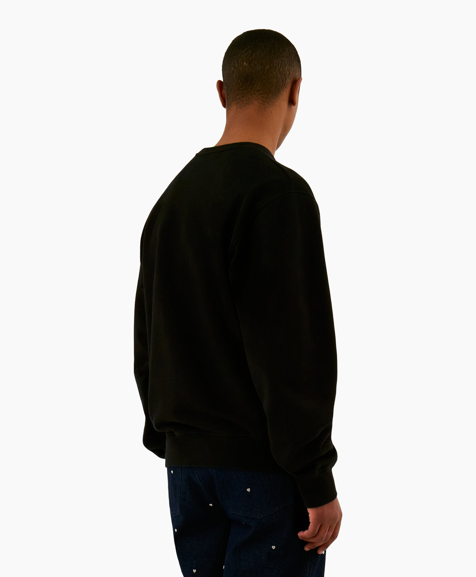 Sweater Heart Flower Logo Crewneck Zwart