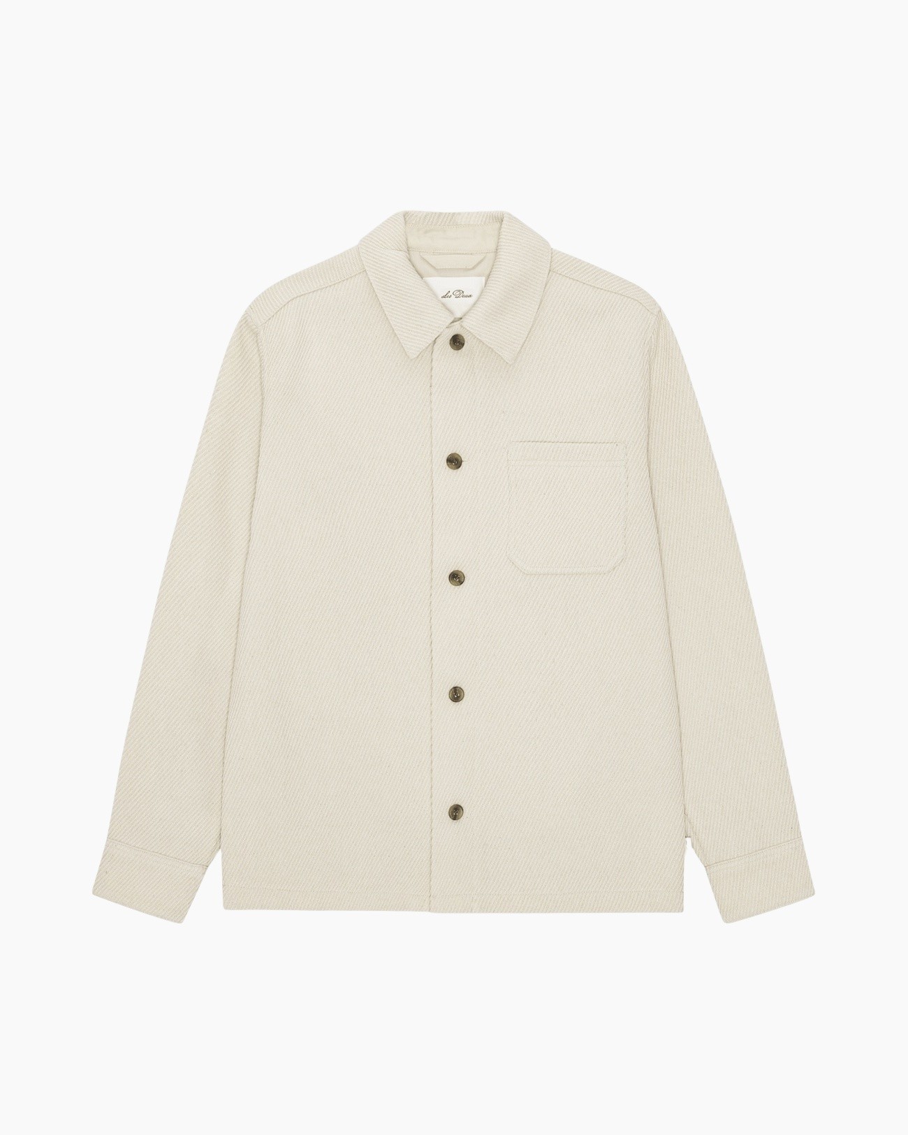 hemd, jas, beige, knopen voorkant, zakje