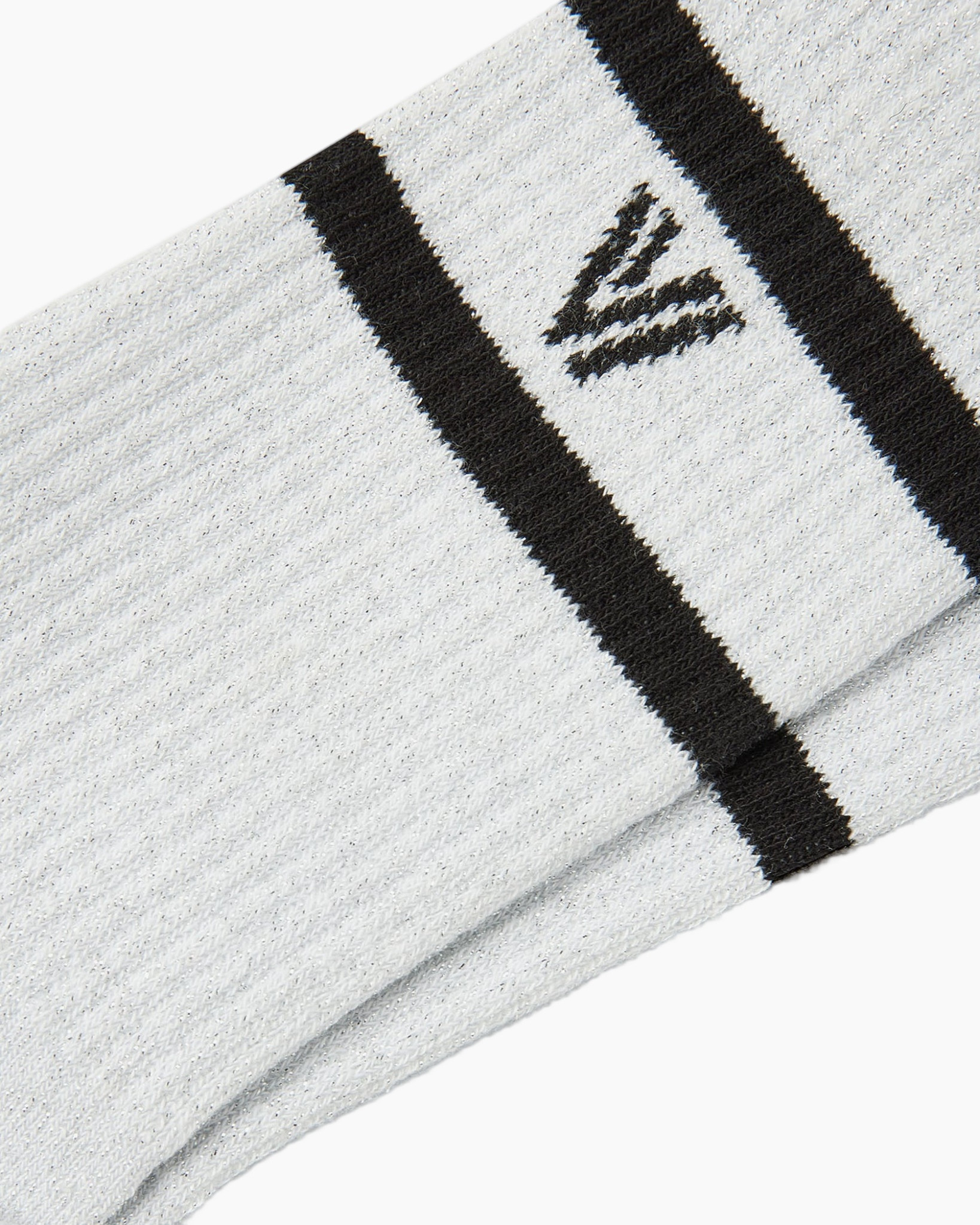 socks, crew socks, white, striped, knit