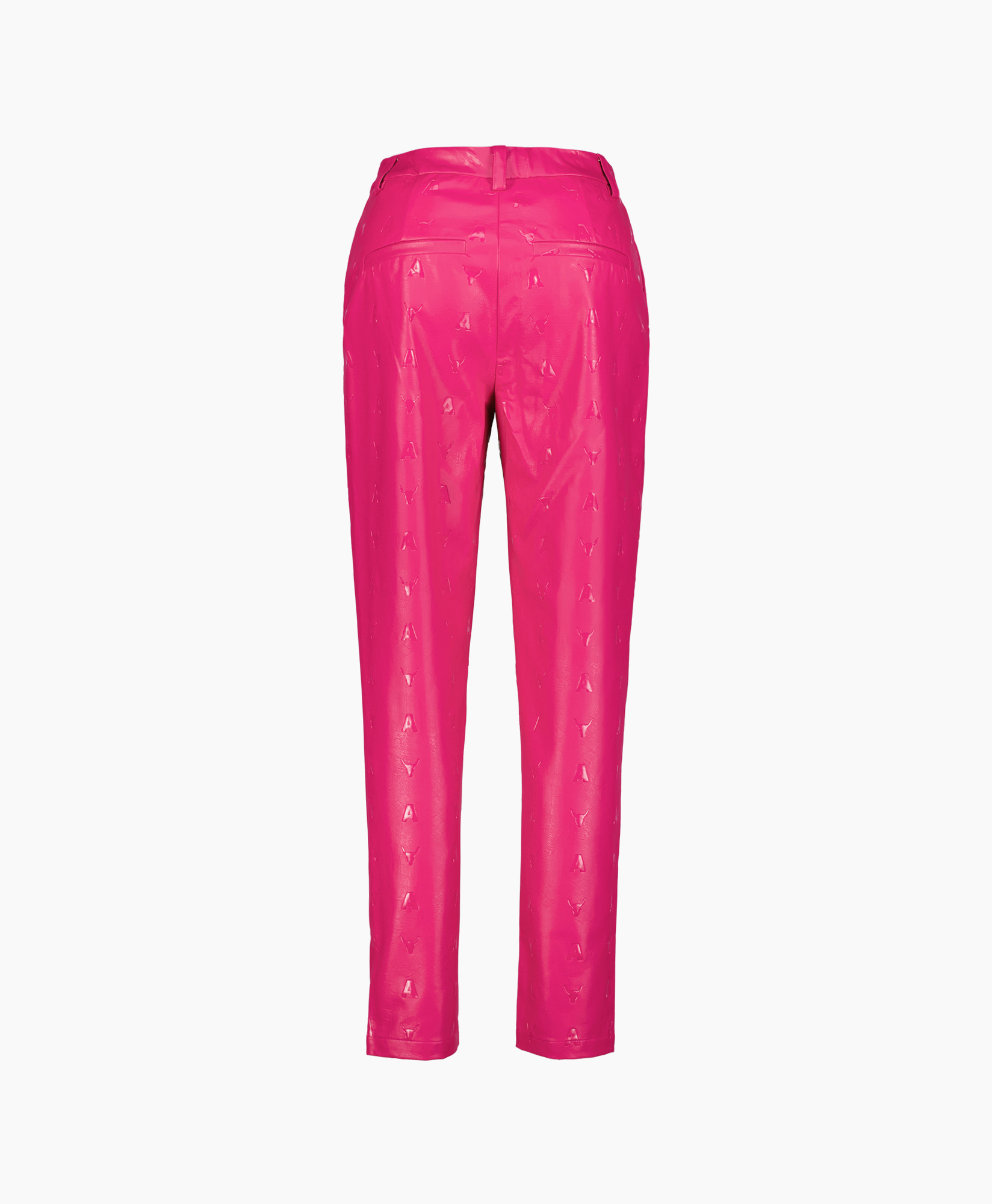 Pantalon Ladies Woven Logo Faux Leather Pink