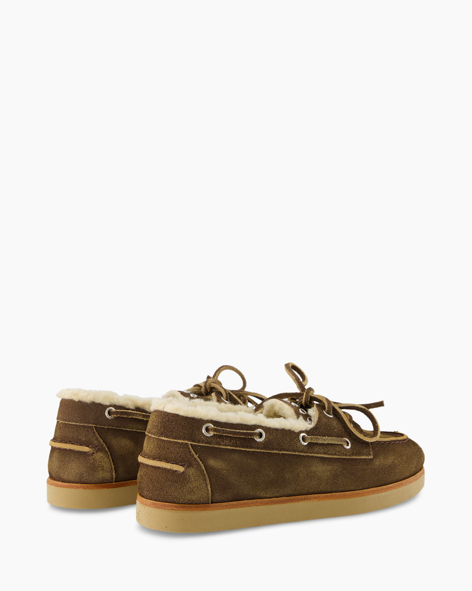 Loafer Deck Shearling Donker Bruin