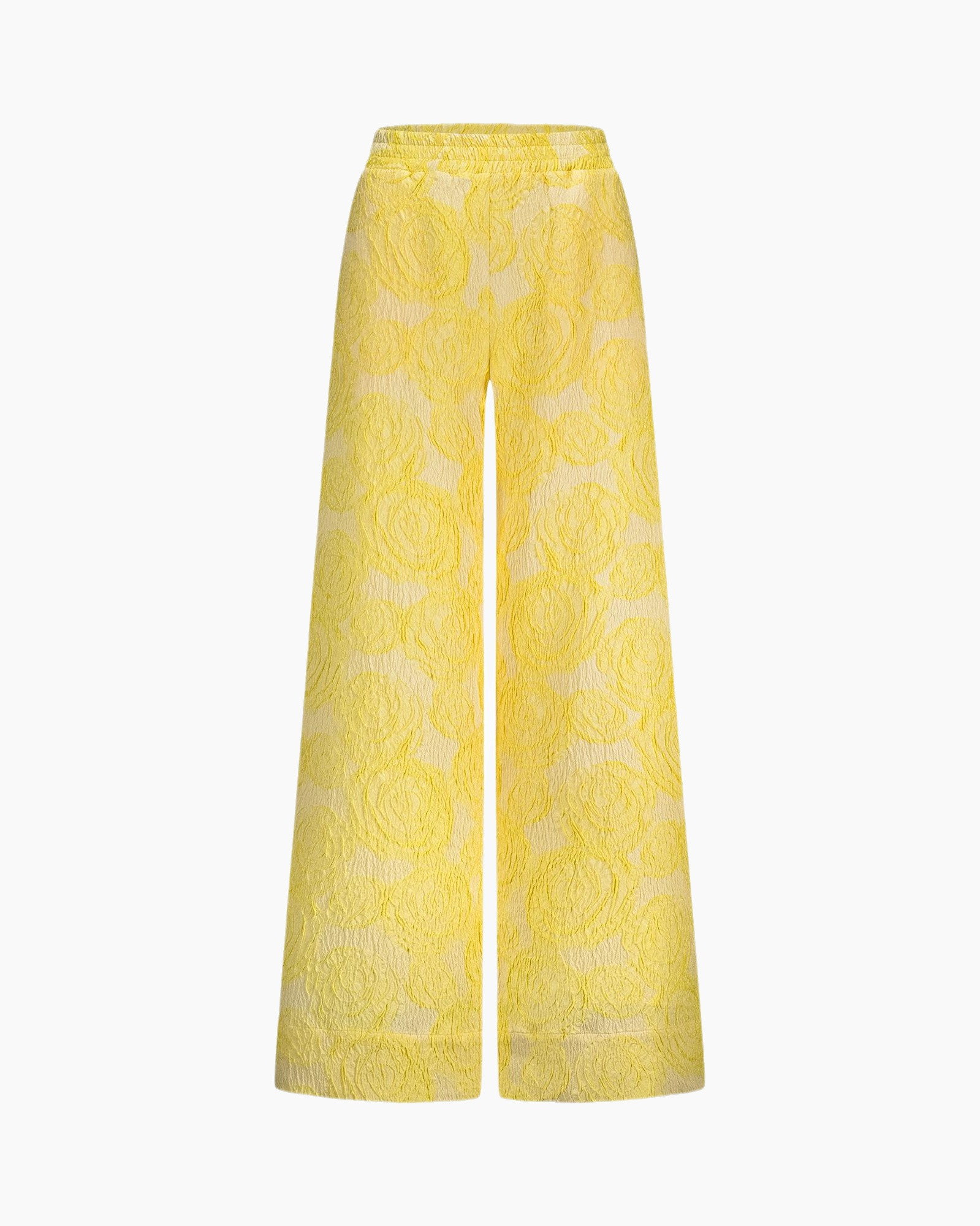 Broek Alba Jacquard Trousers Geel