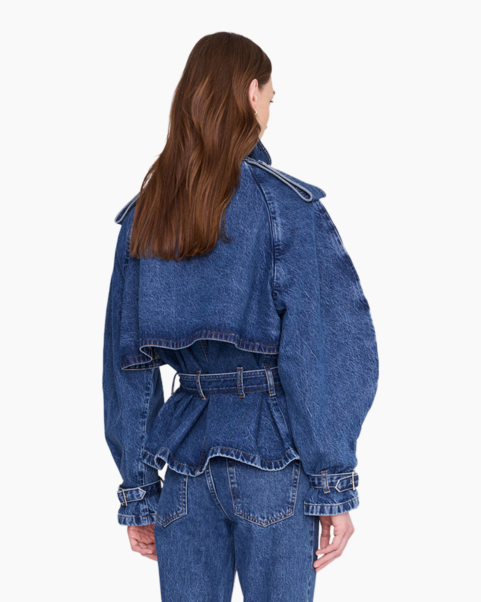 spijkerjack, spijkerjas, denim, getailleerd, peplum detail