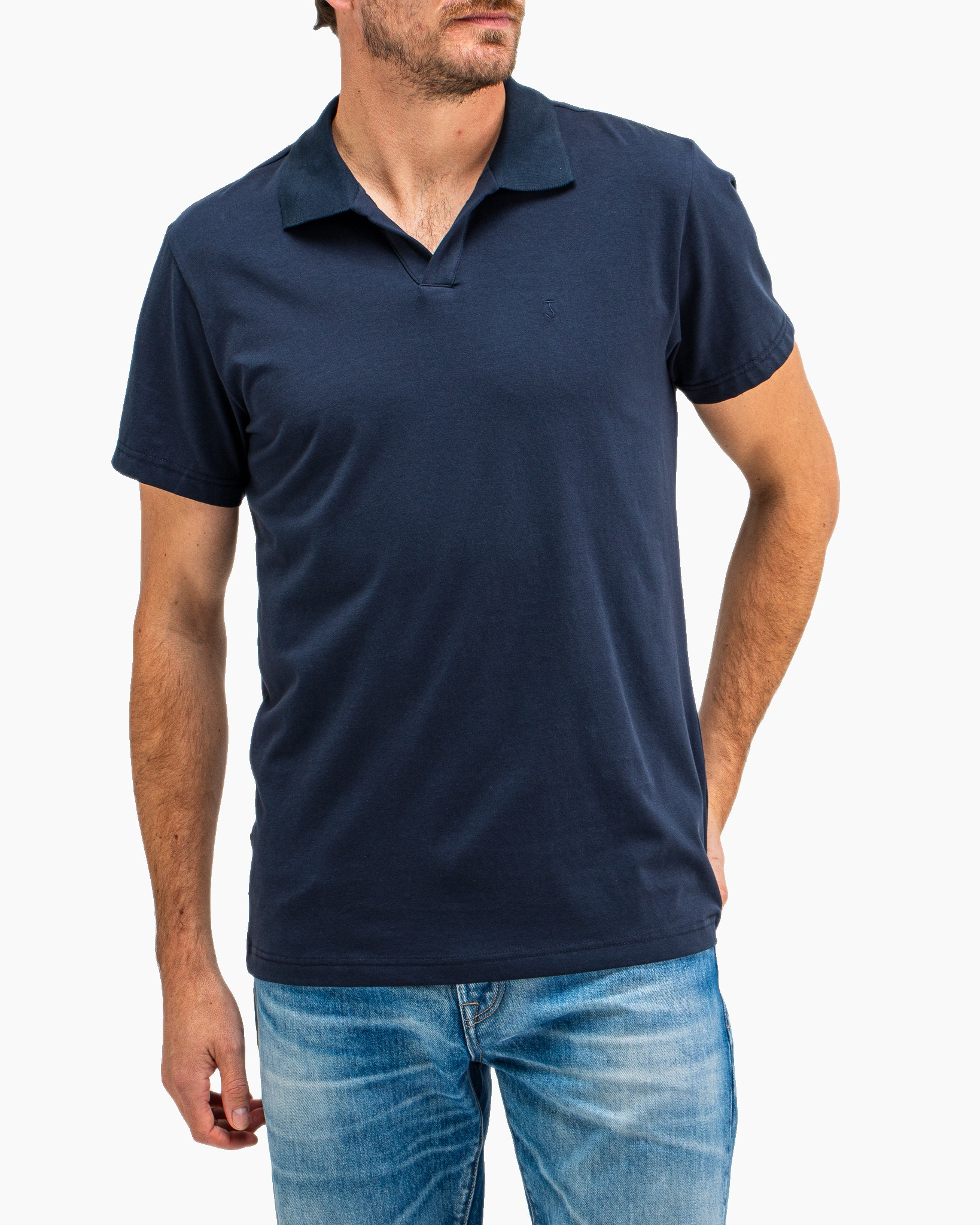 Polo Alain Jersey Blauw