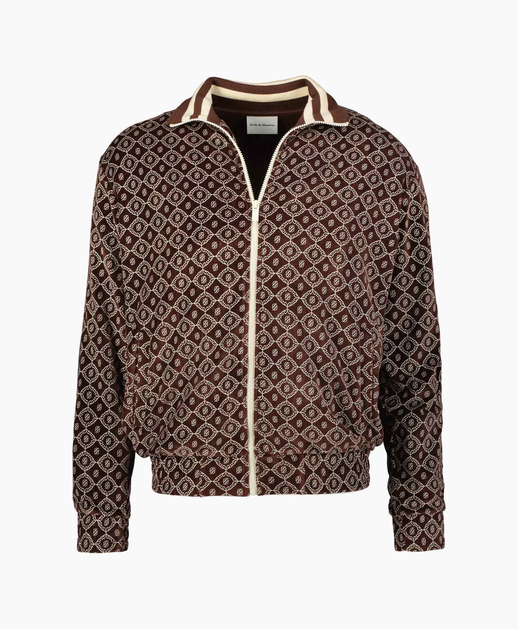 Jack La Veste Survet' Velours Monogramme Bruin