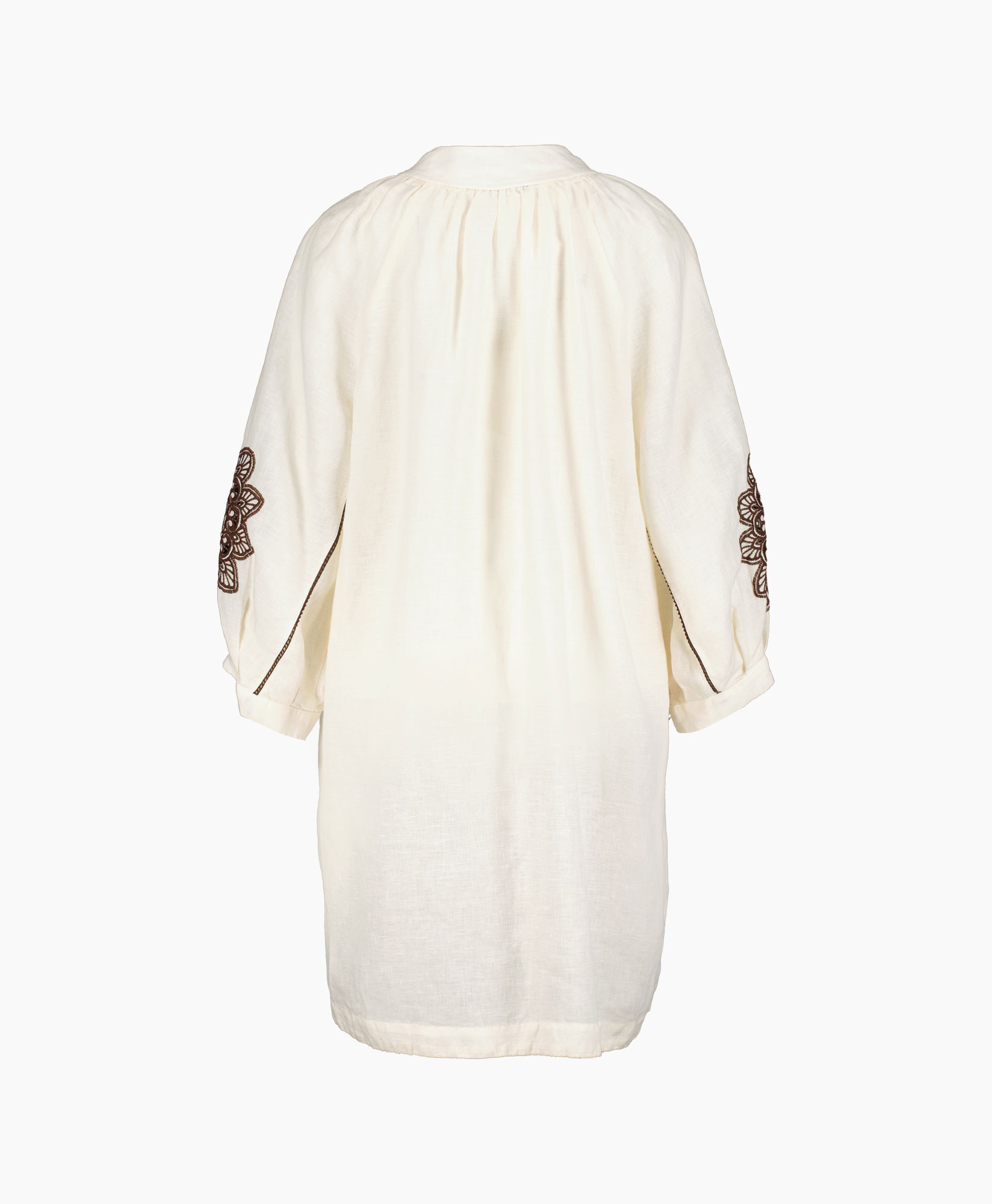 Greek Archaic Kori Midi Jurk 230308 Bruin dessin