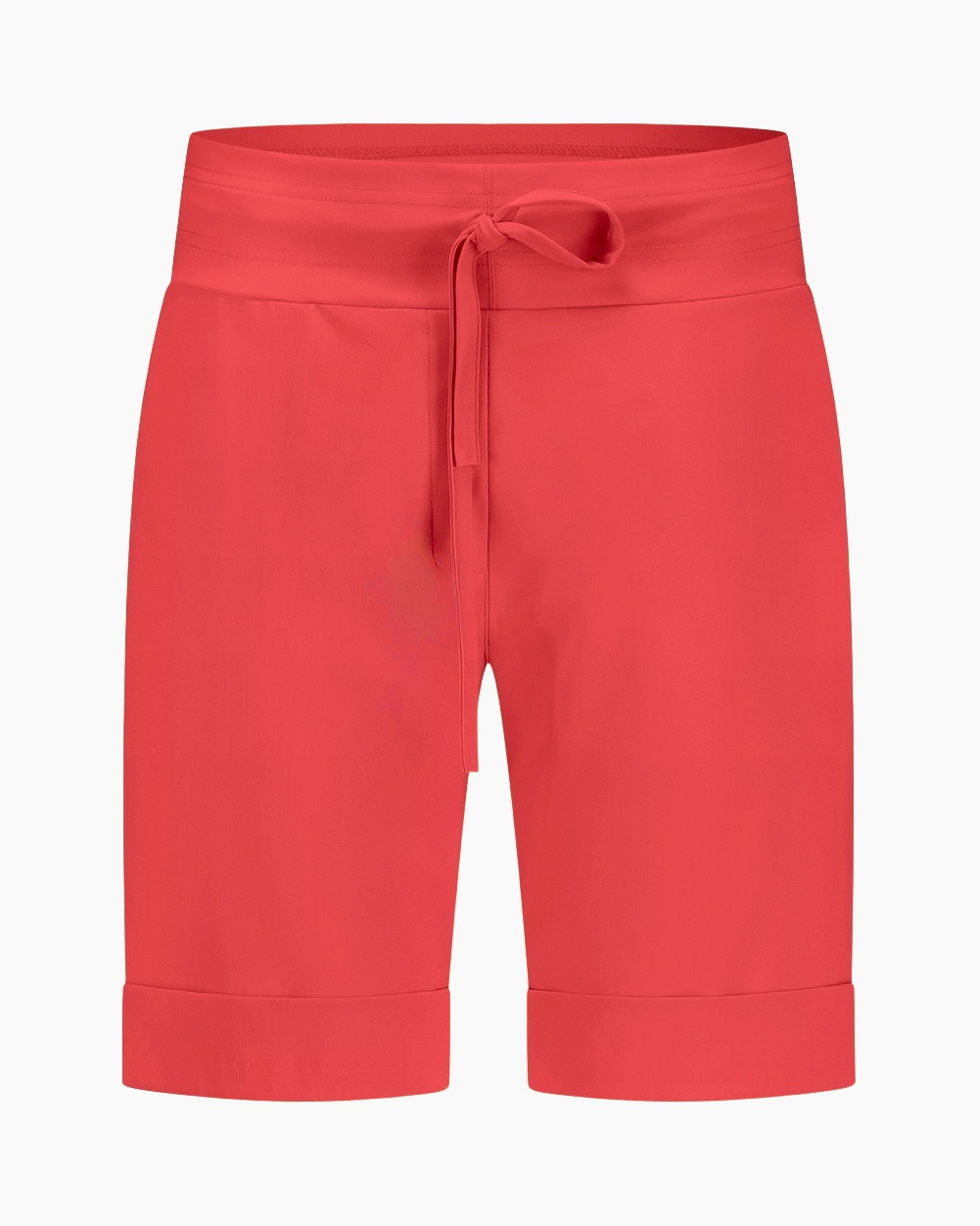 broek, touwtje, rood, knielengte, stretchstof