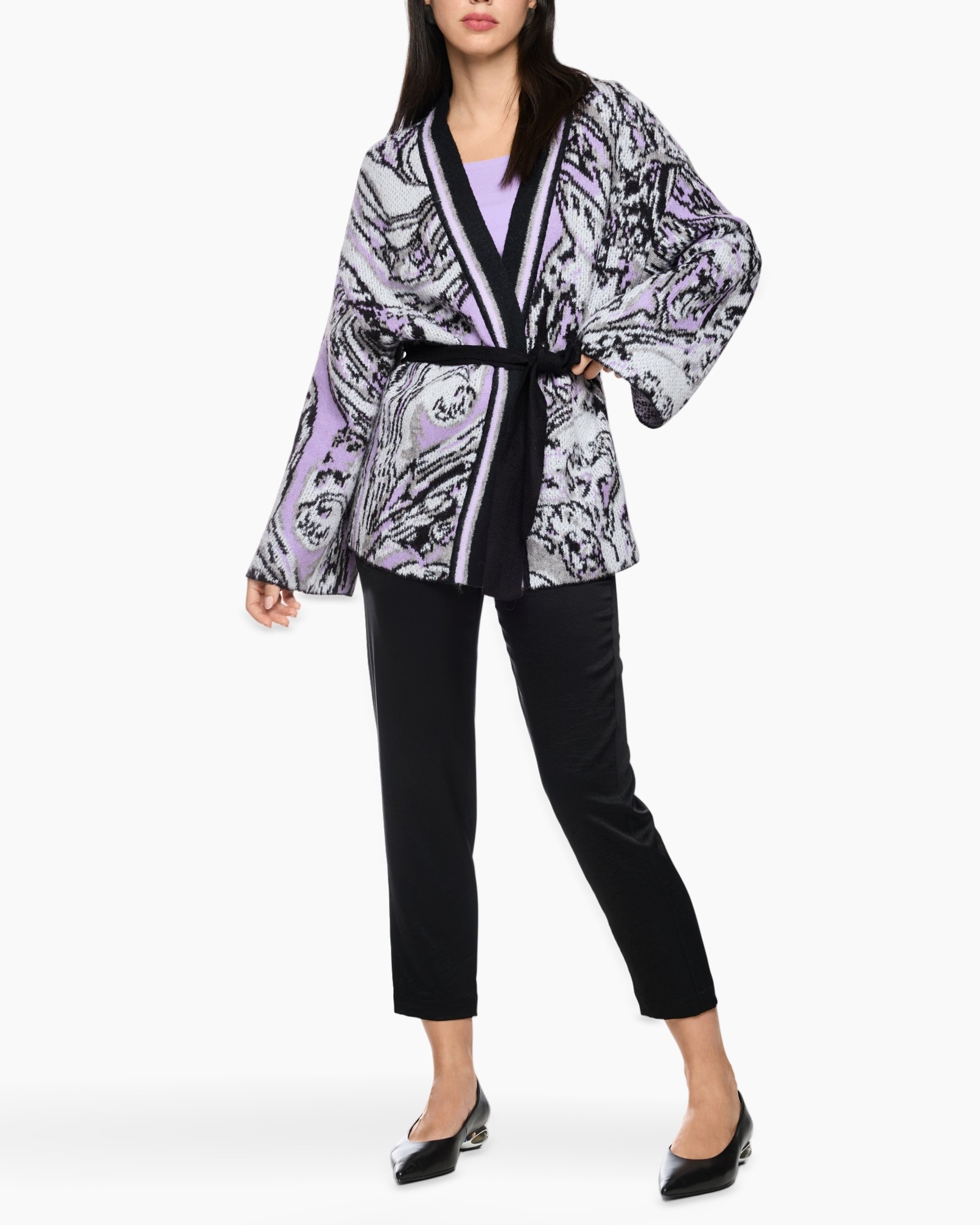 groteende, kimono, lila, paars, ceintuurjas