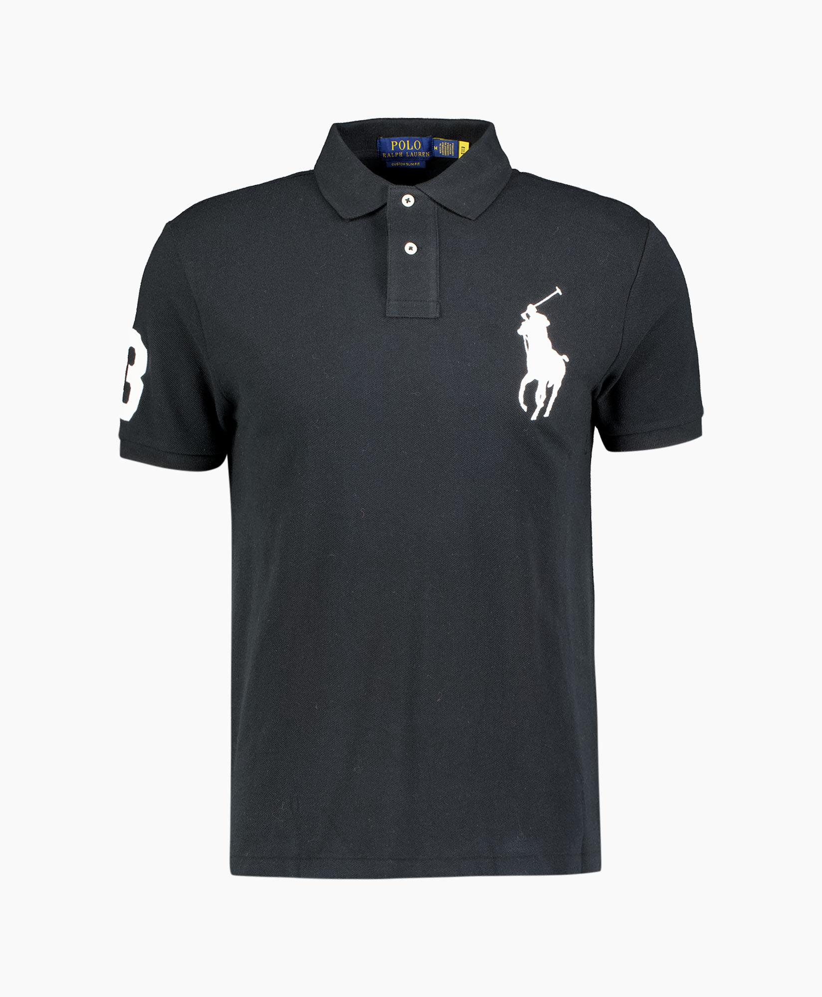 Polo Mesh Big Logo Zwart
