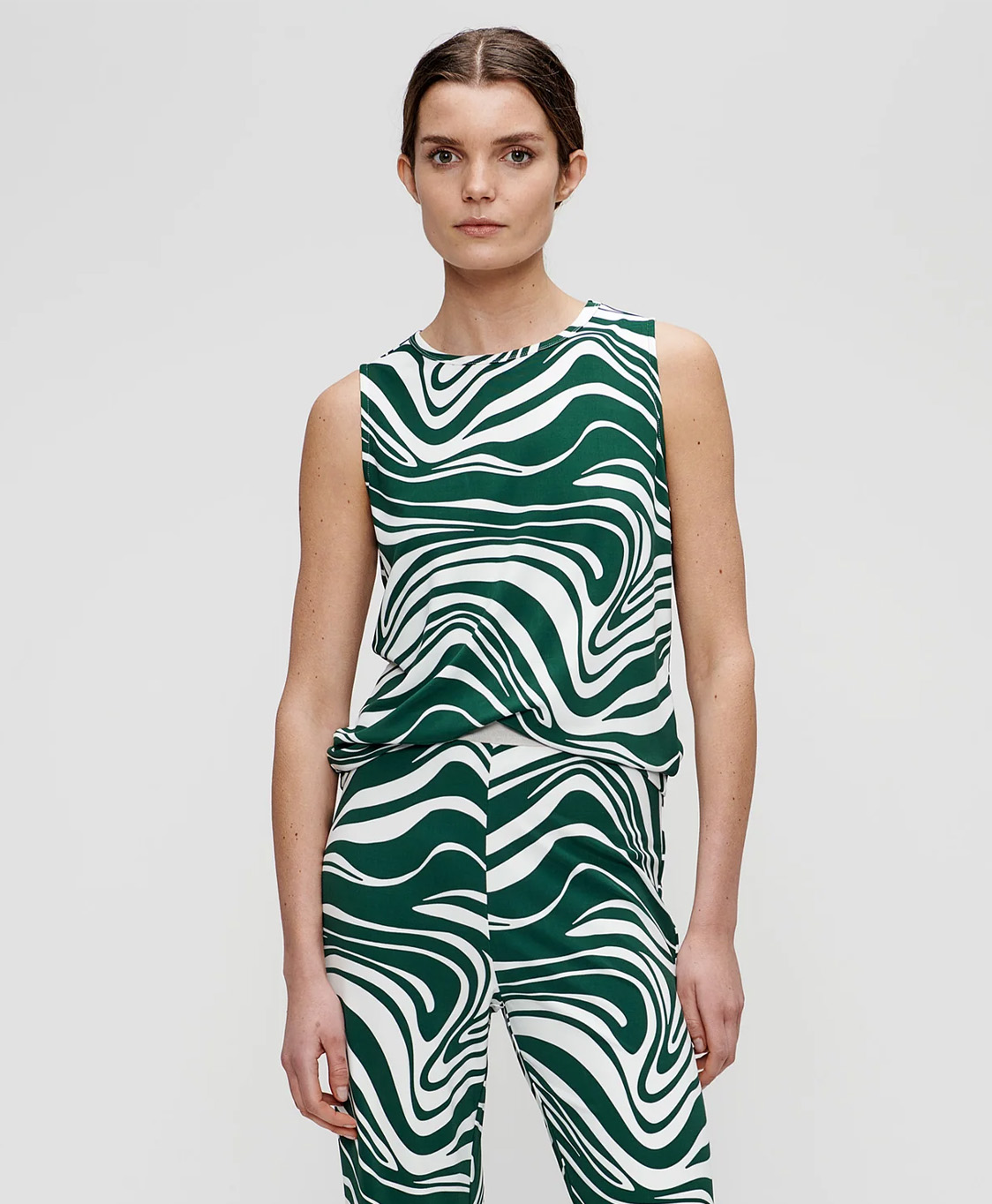 Trvl Drss Top 02-t1123-45x Groen dessin