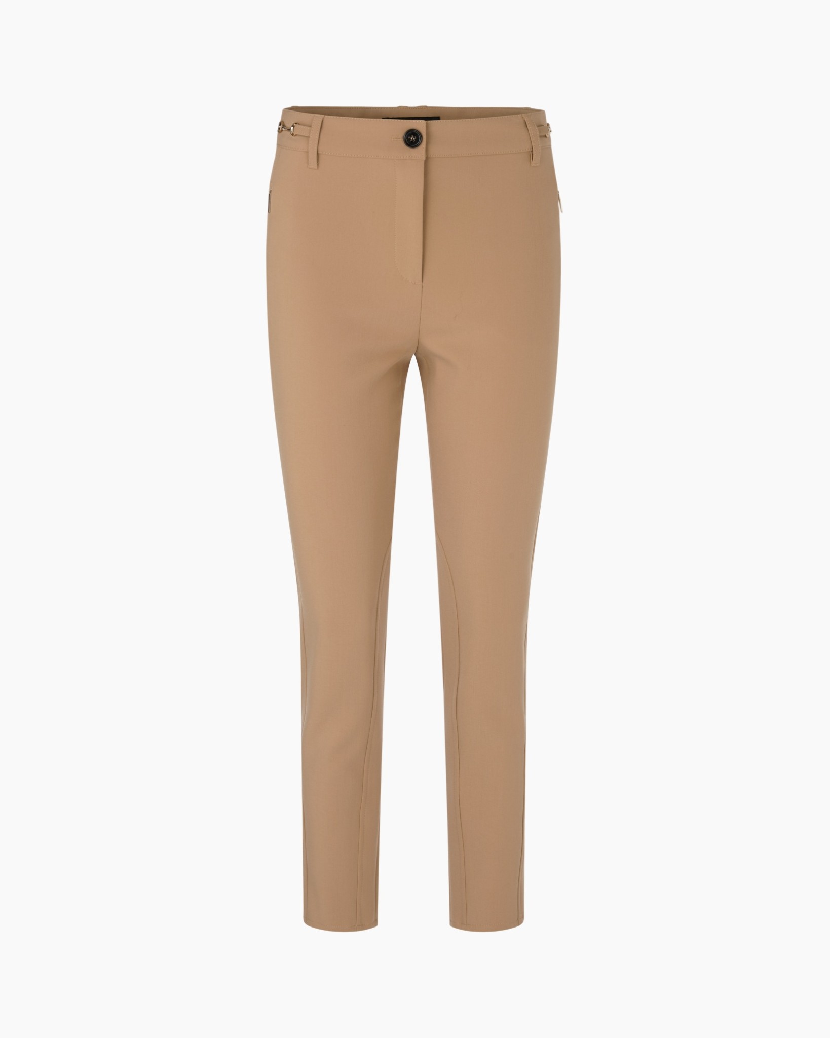broek, broeken, beige, slim-fit, voorzijde-rits