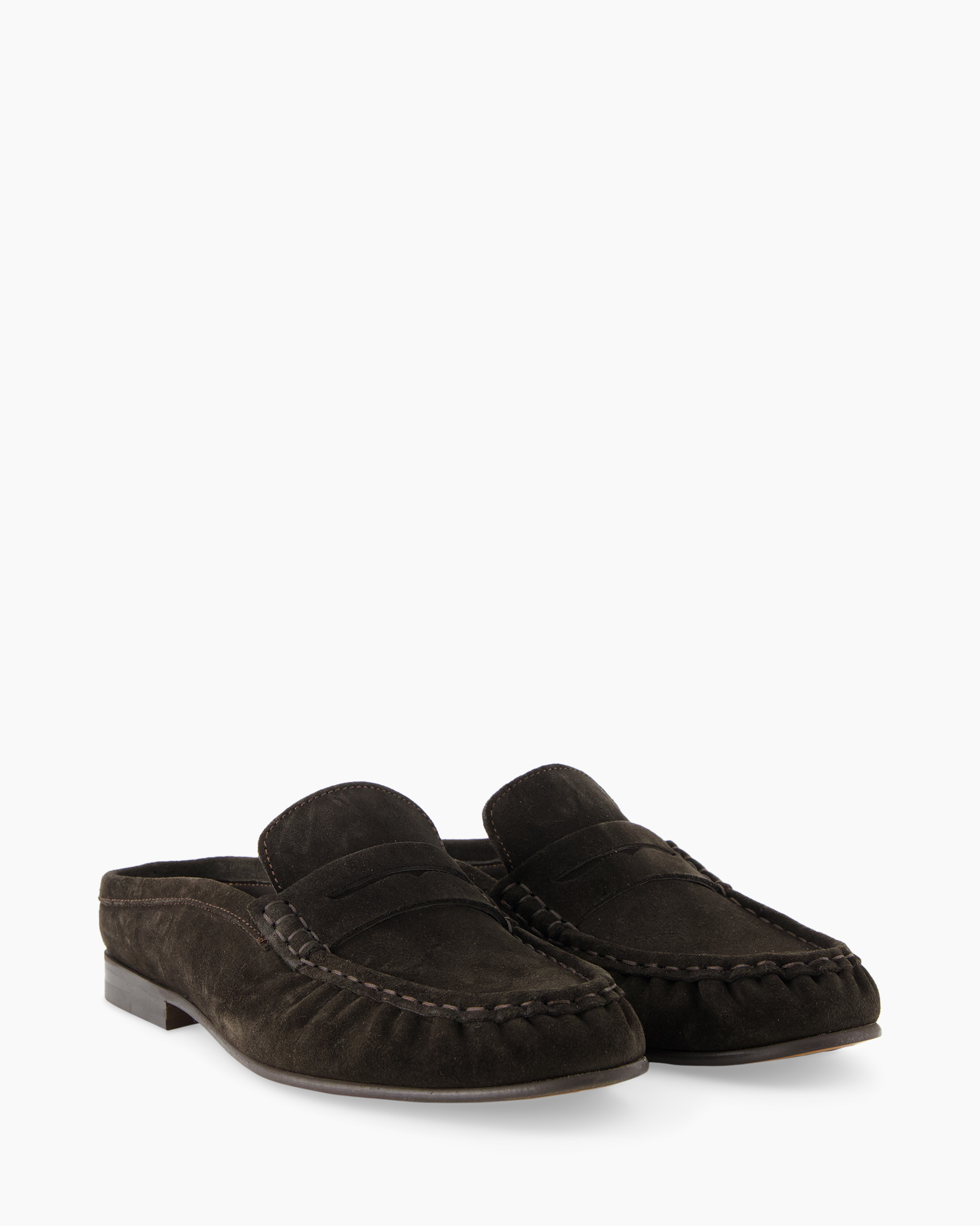 laarzen?, slipper?, mocassin, suède, zwart