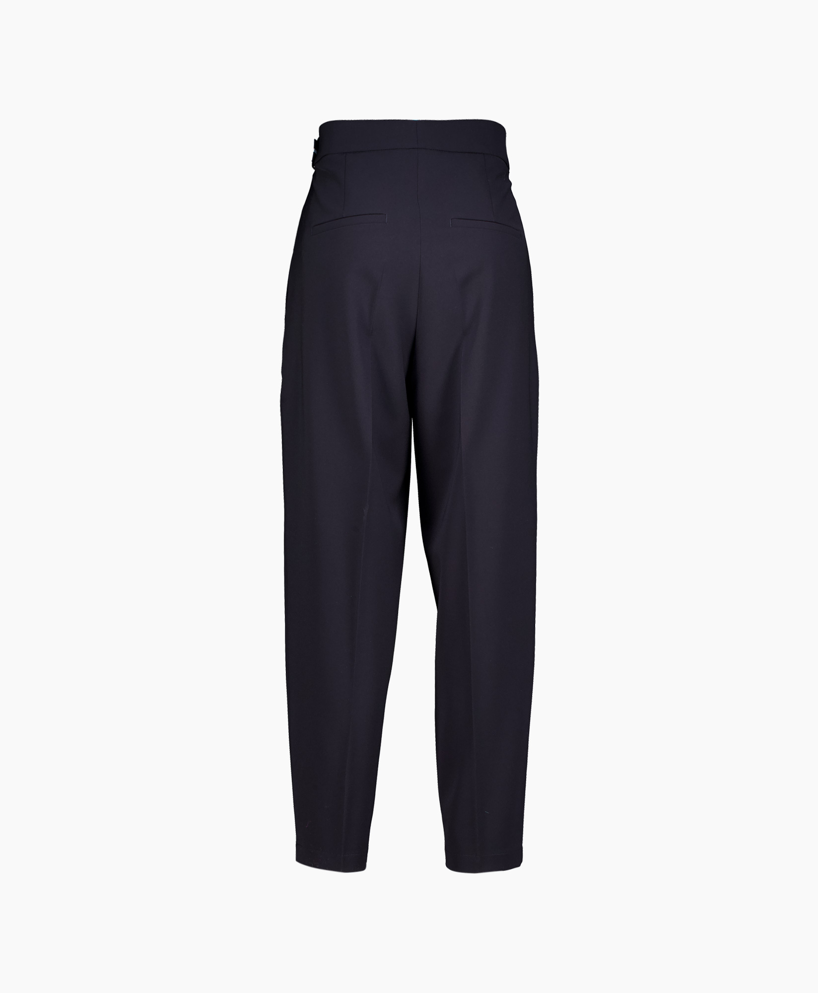Pantalon Elaine Pleat Mit Gürtel Donker Blauw