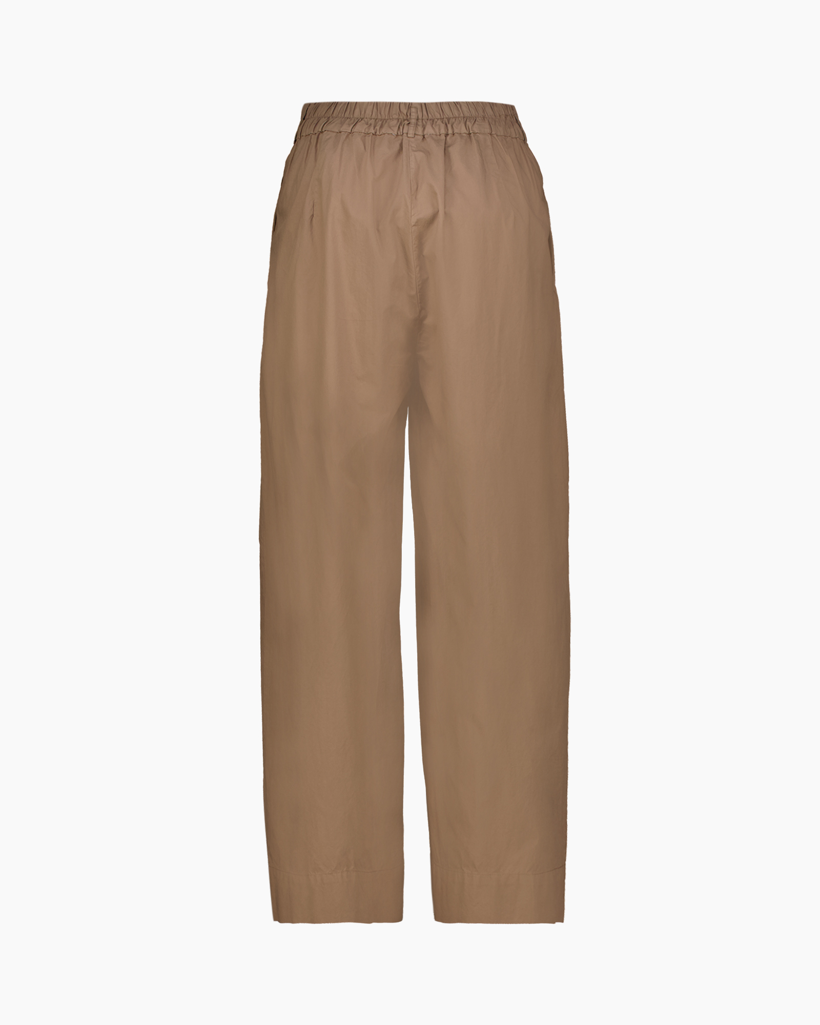 broek, broezer, beige, wijdedelig, elastische- taille