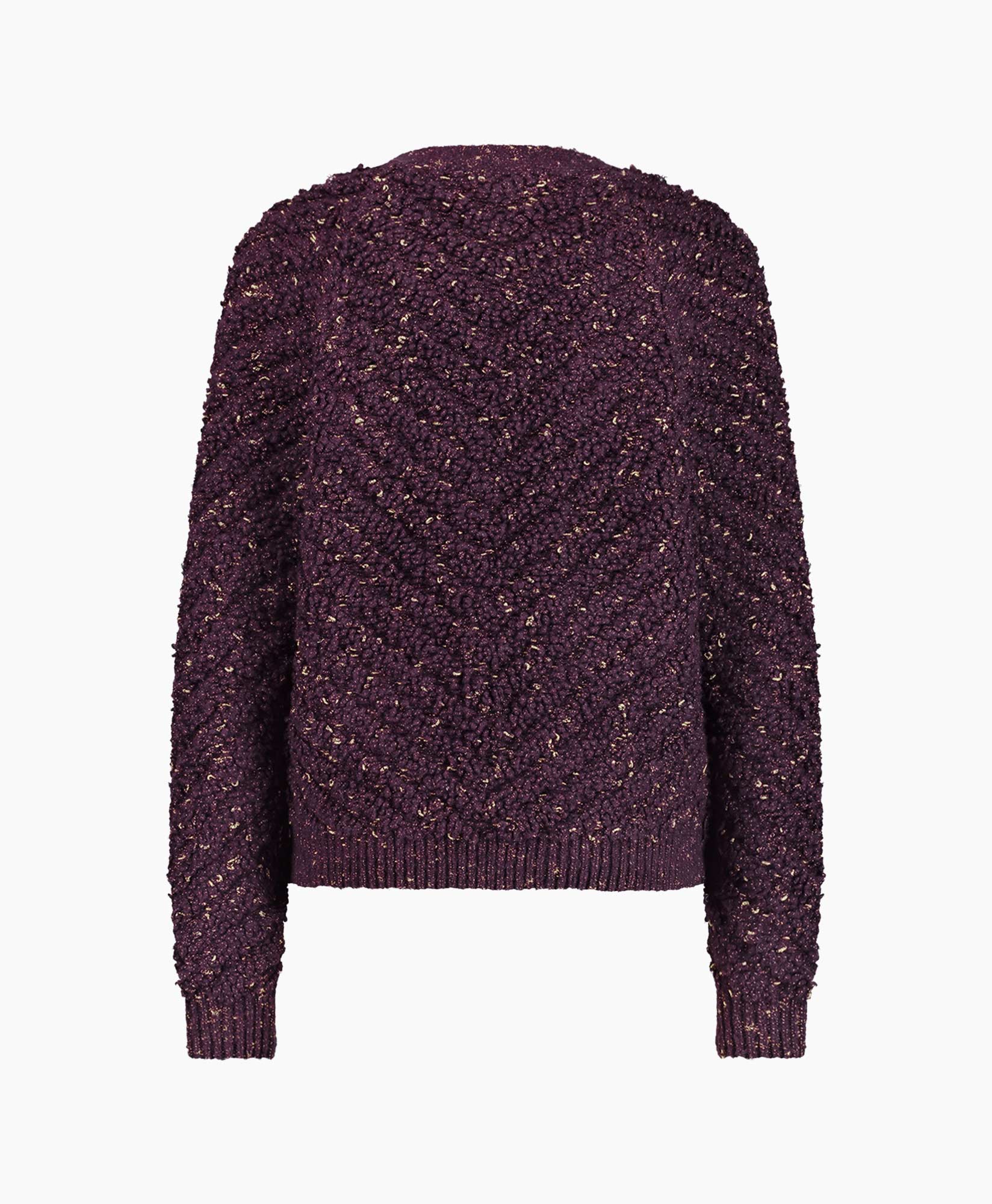 Pullover Iris Chunky Glitter Cardigan Paars
