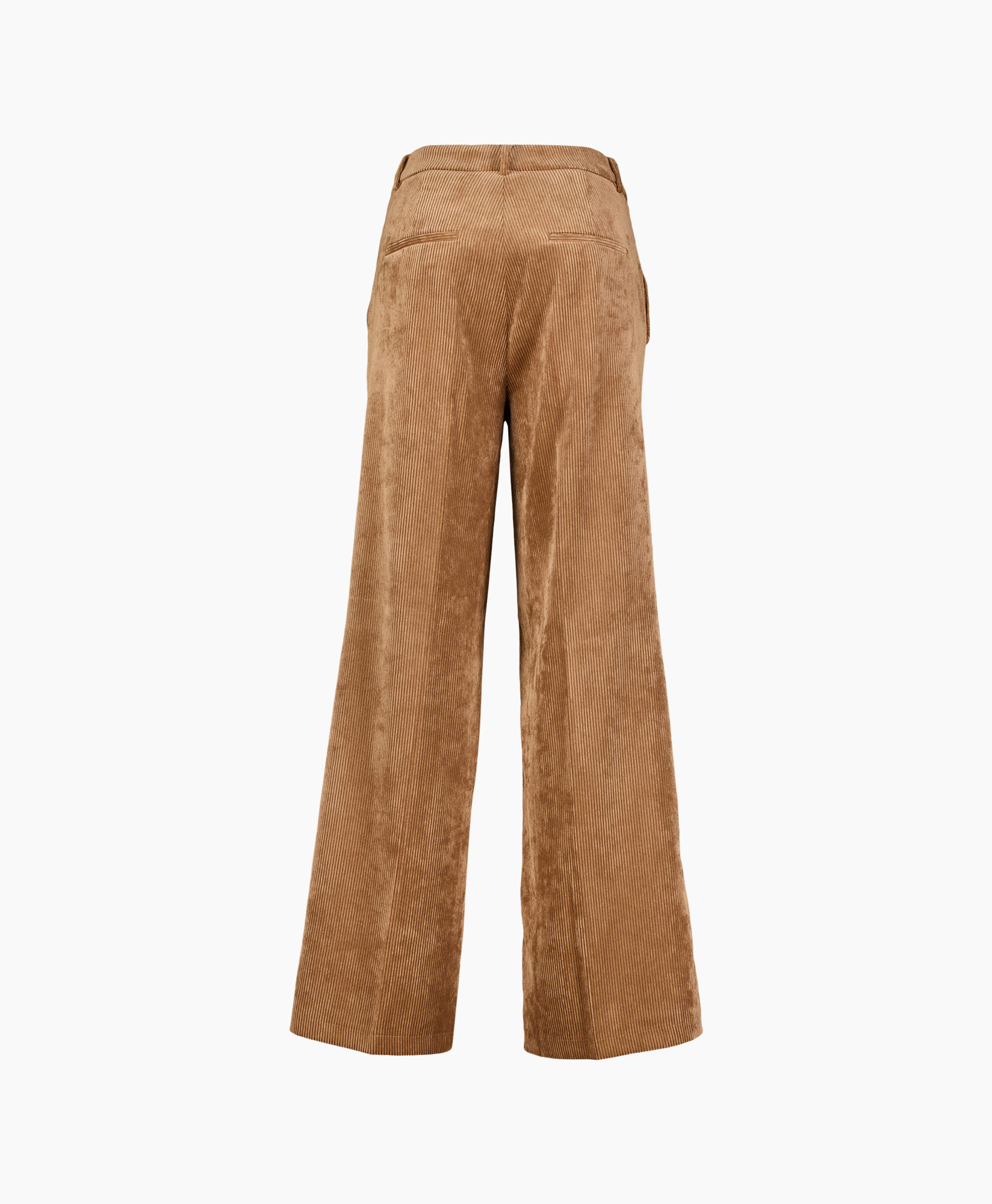 korduroy, broek, wijdedelig, tan, broek