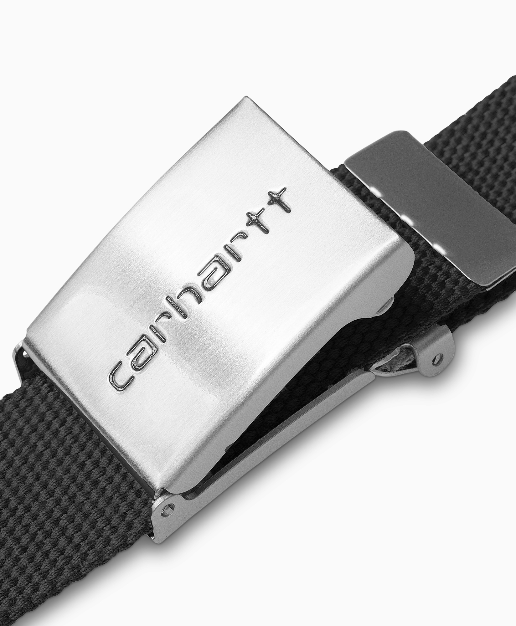 Riem Clip Belt Chrome Zwart