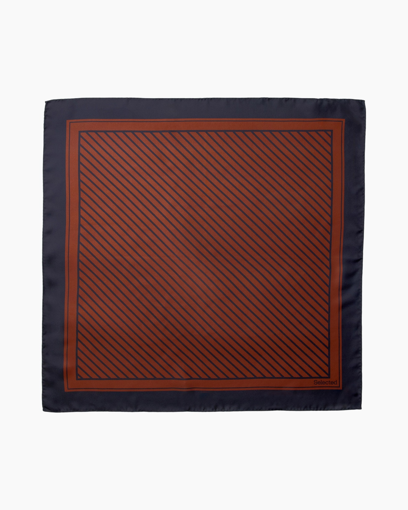 sjaal, nek sjaal, bandana, donkerblauw, oranje patroon
