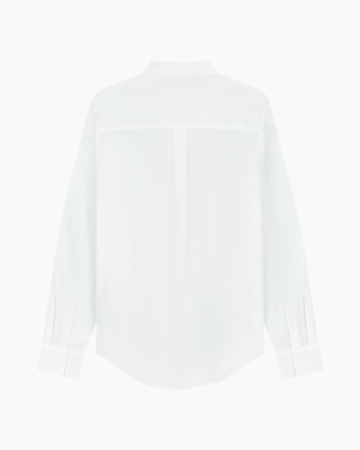 hemd, blouse, wit, linnen, lange mouwen