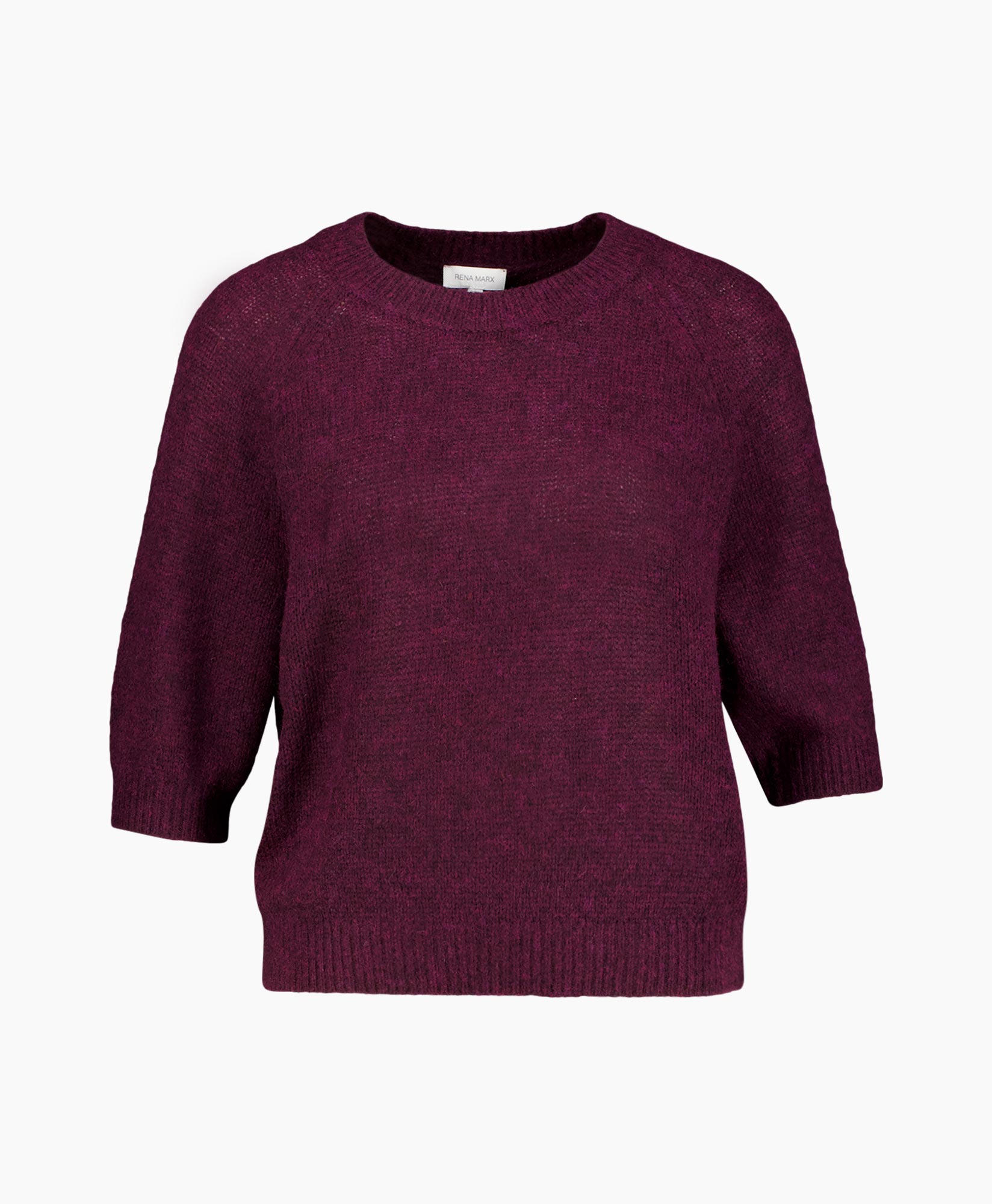 trui, breiwerk, pullover, langermouw, bordeaux