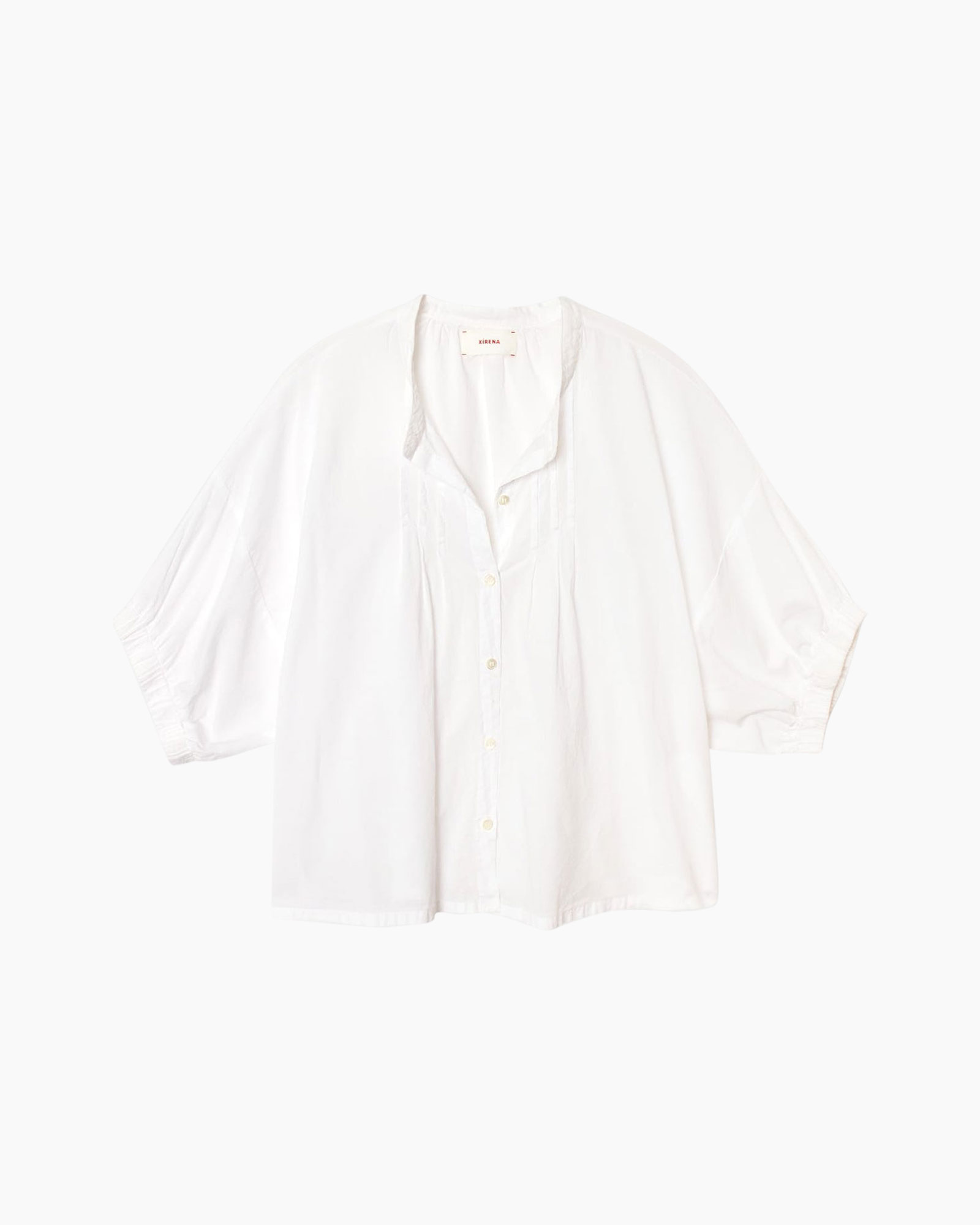 linnen overhemd, witte blouse, knopen shirt, losvallend pasvorm, kraag