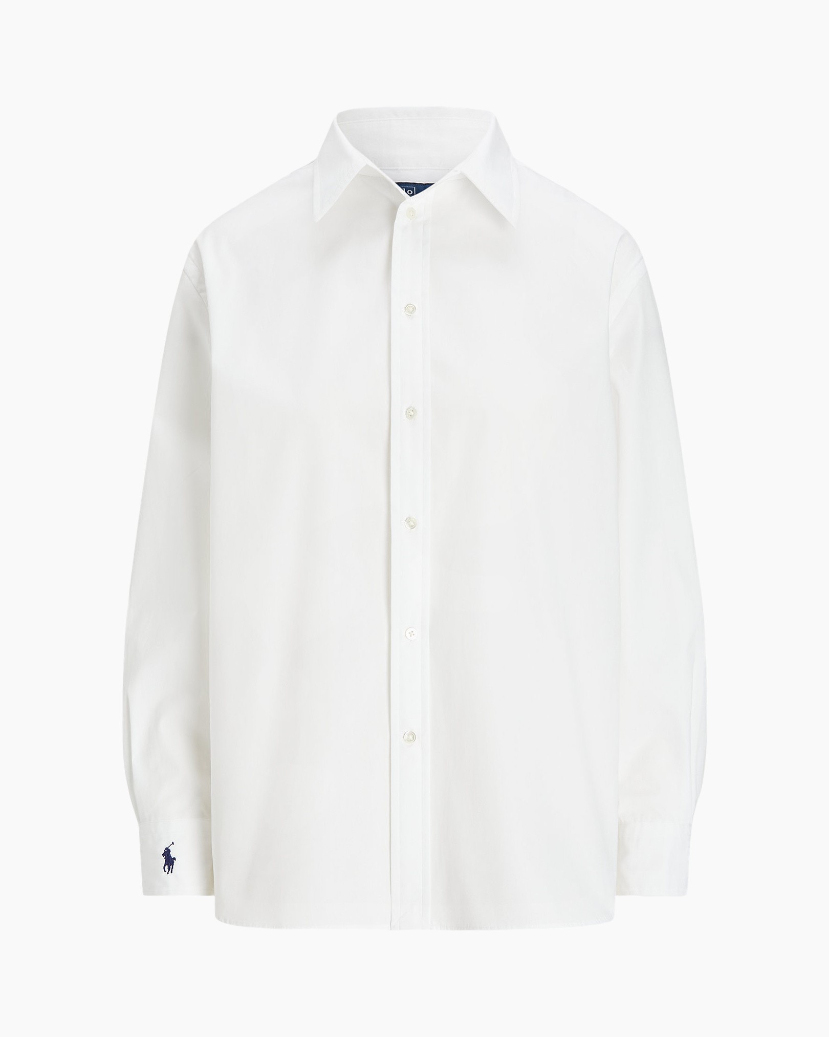 overhemd, wit, lange mouwen, knopen shirt, kraag