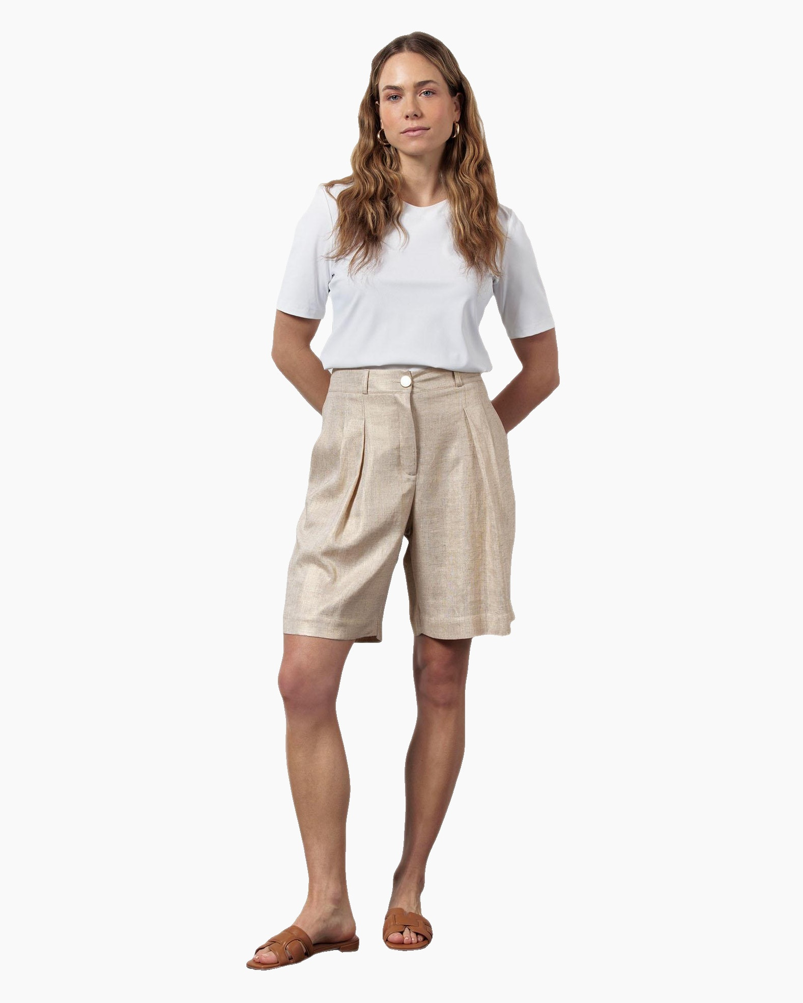 Korte Broek Tara Gold Linen
