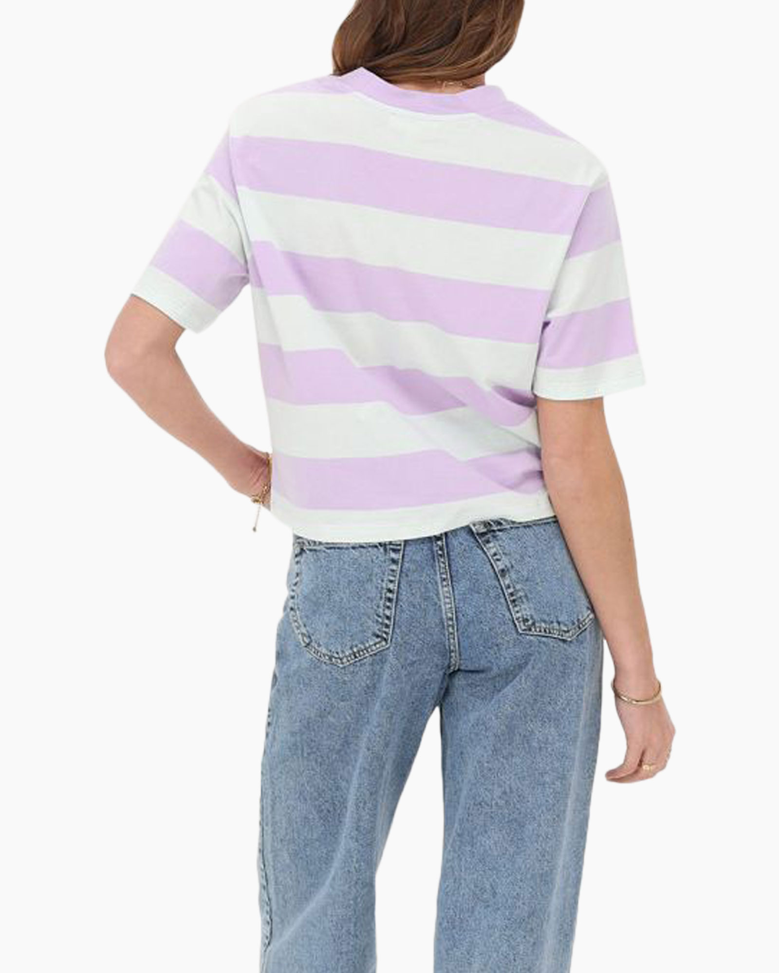 T-shirt Striped Tee Roze