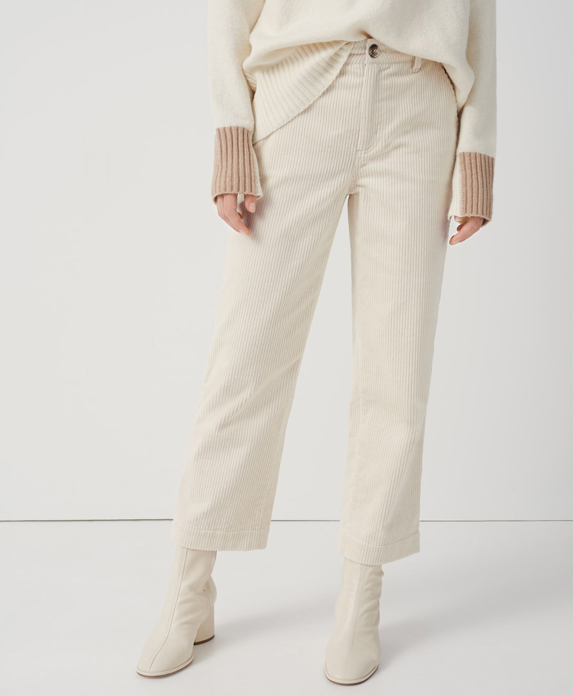 Someday Broek Chenila Corduroy Off White