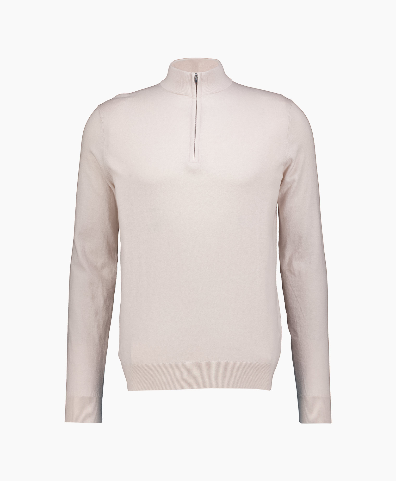 Sweater Cashmere Half Zip Ecru