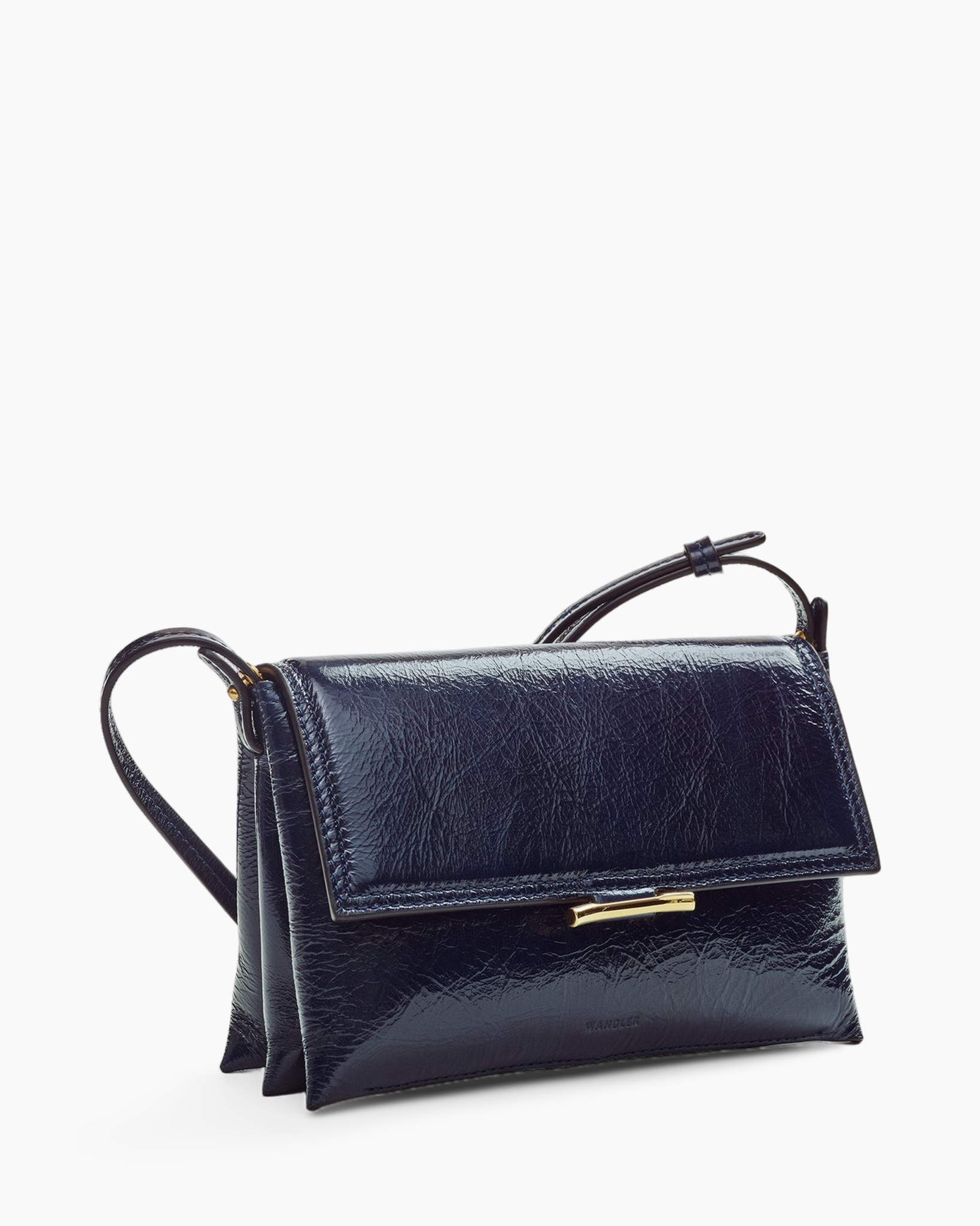 portemonnee, clutch, marineblauw, gekraste leer, metalen klem