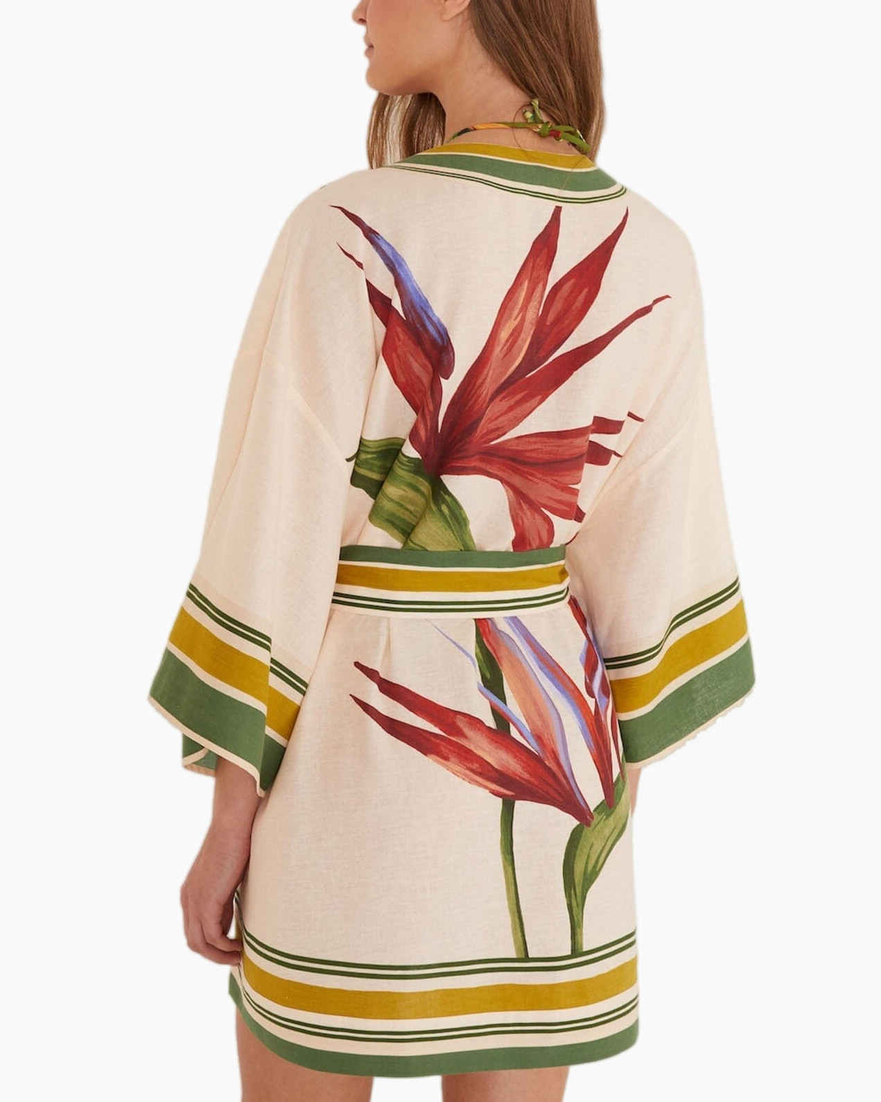 kimono, nachtjapon, omslag, bindriem, patroon