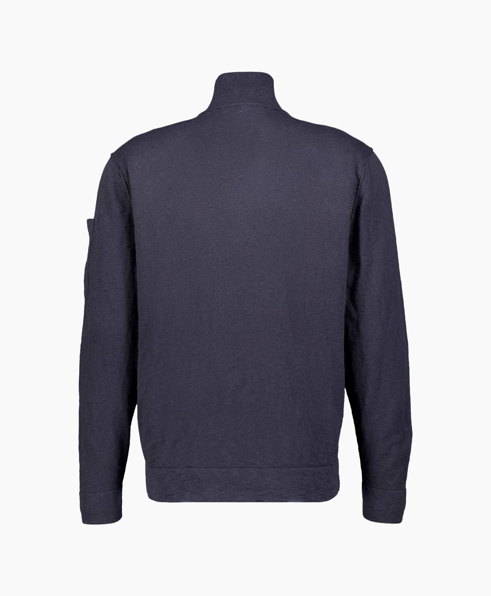 Gebreide Trui Lens Knit Half Zip Donker Blauw