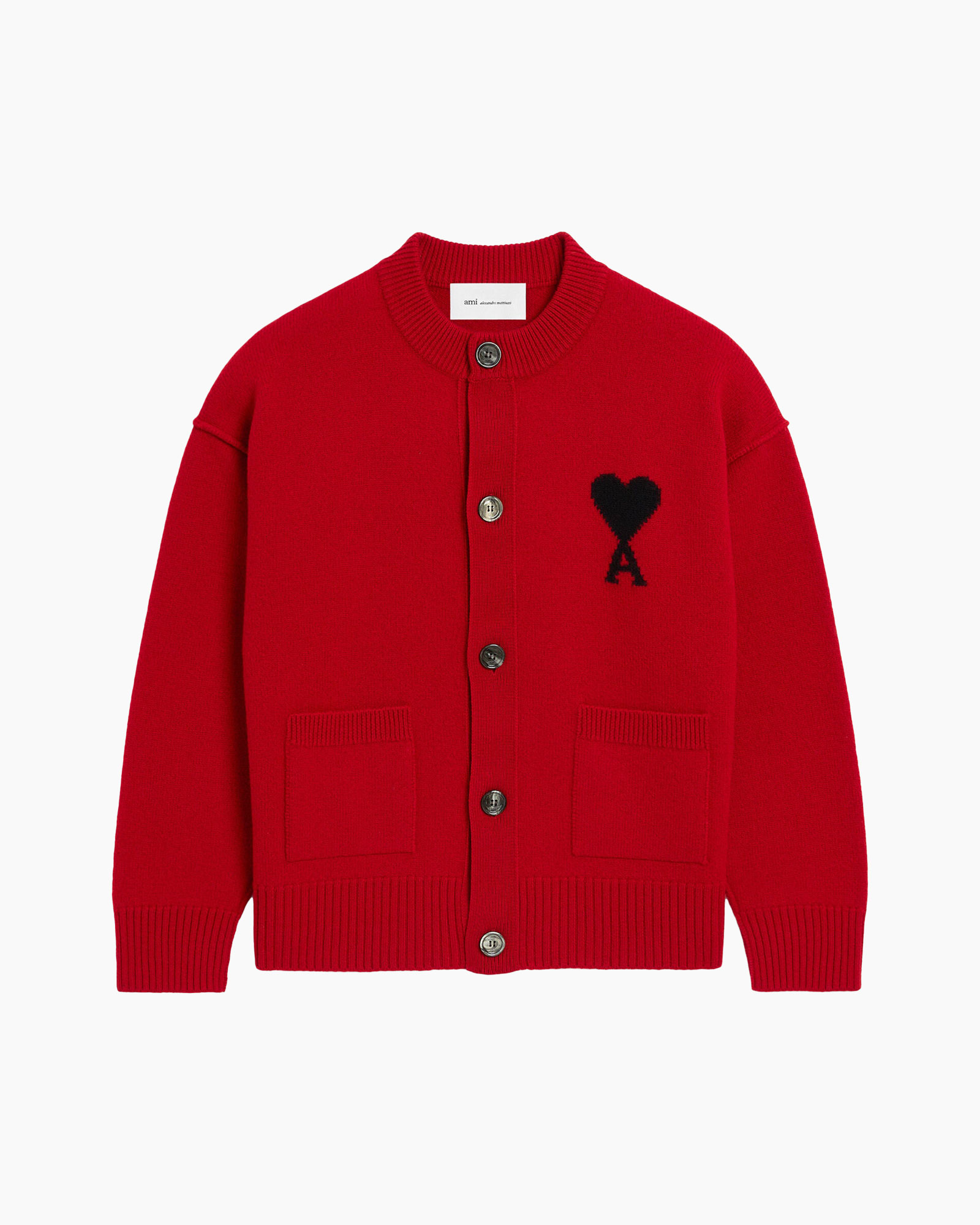 cardigan, rood, knottrui, knopen, zak, grote