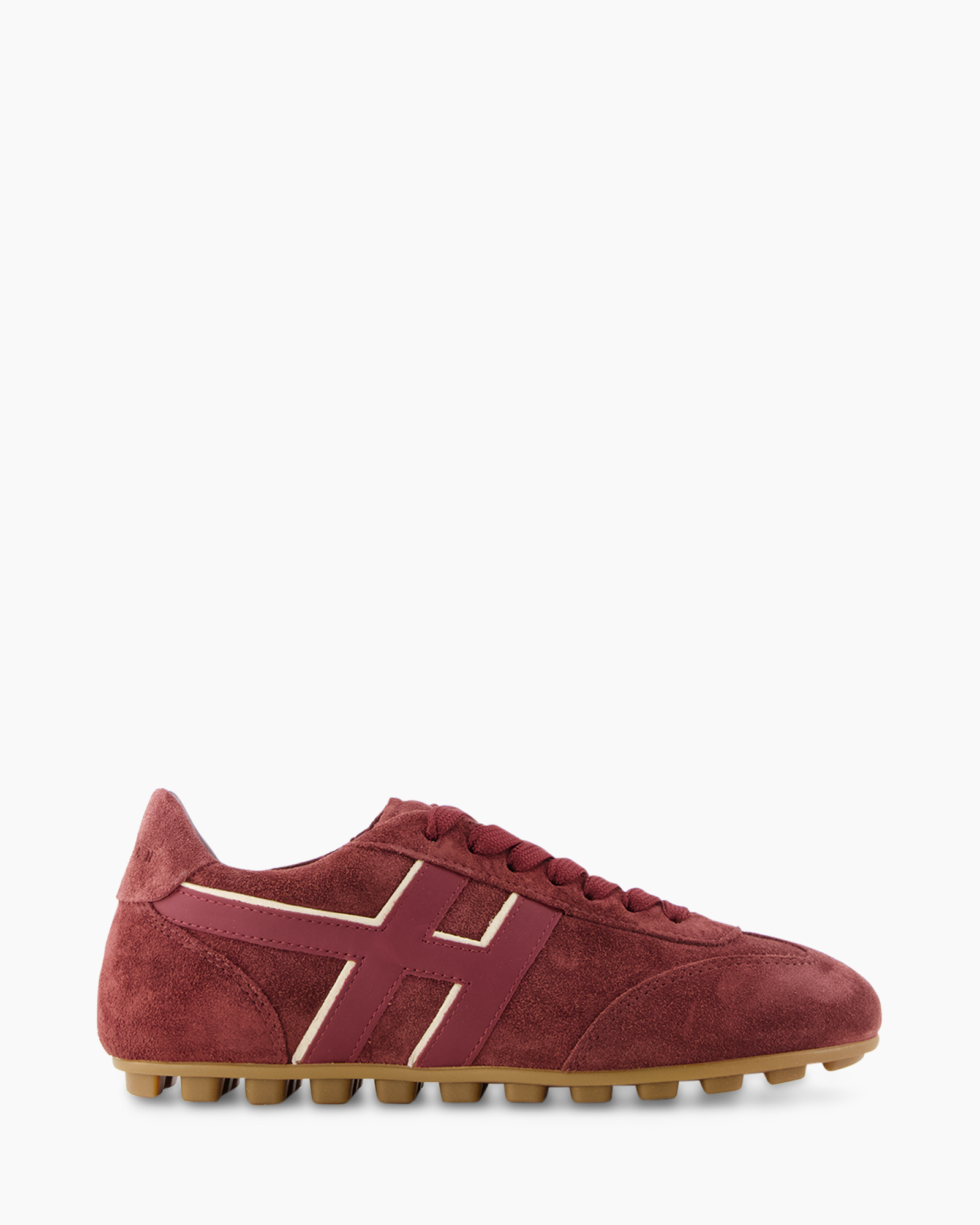 schoen, sneaker, suede, rood, voetbal