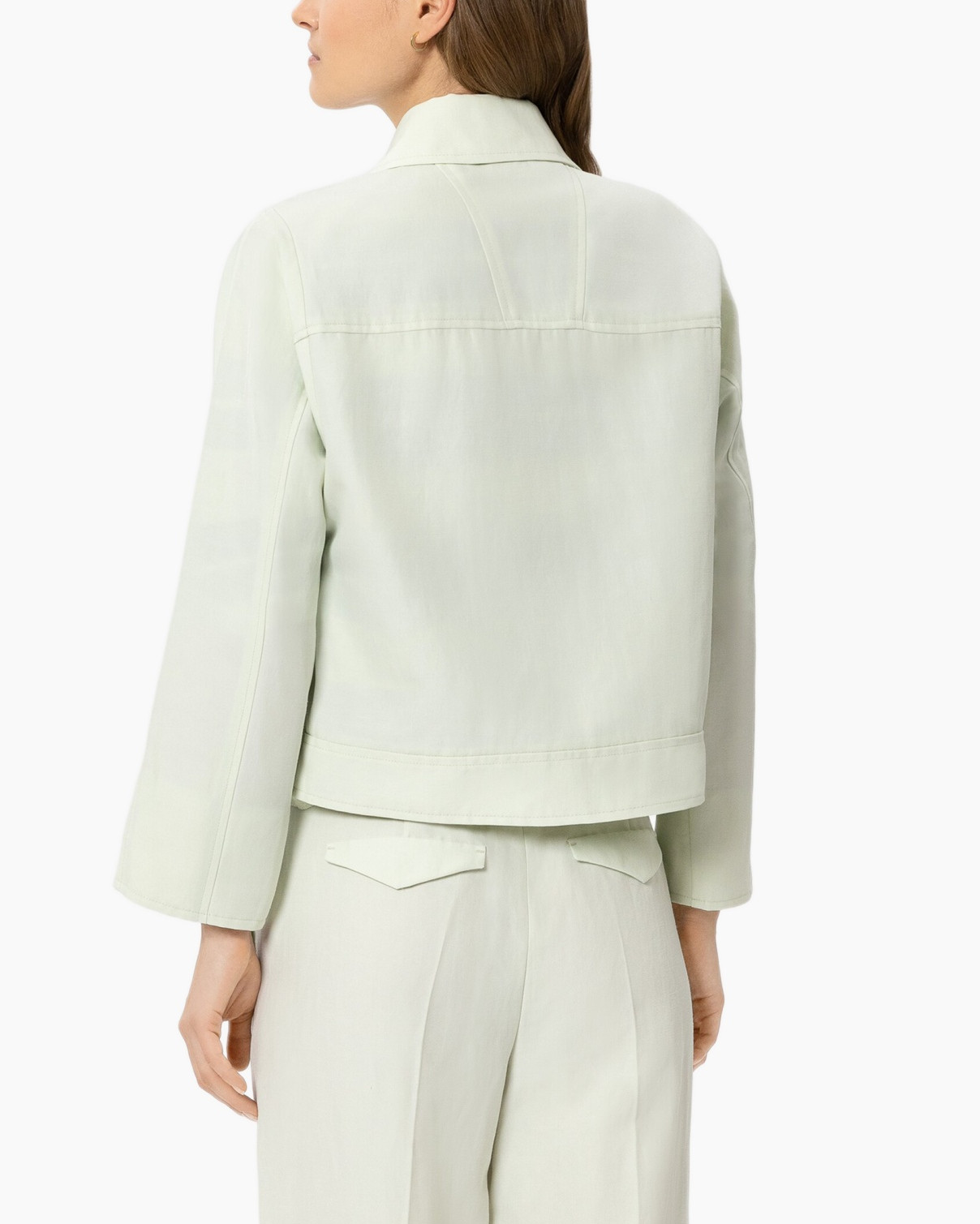 jas, jas, linnen, groen, zakken