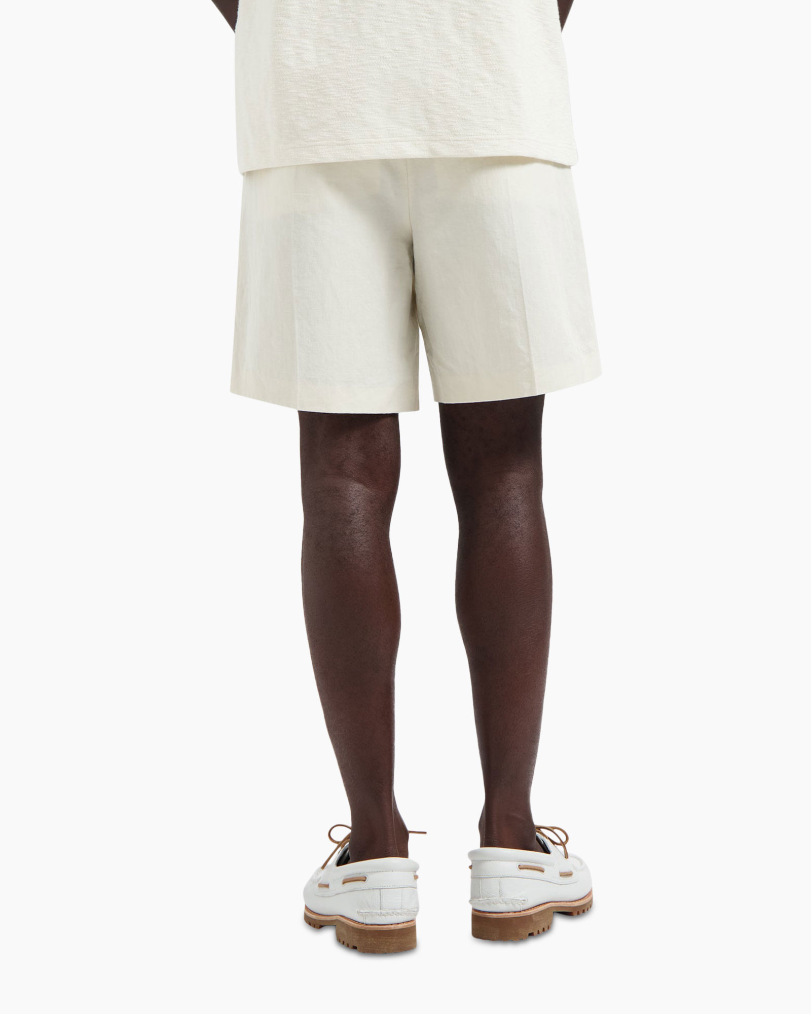 Korte Broek Cotton Linen Off White
