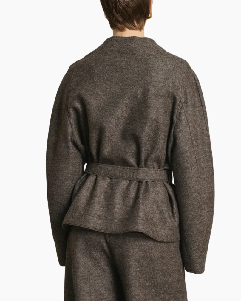 jas, oversize, knopen, turtleneck, breisel