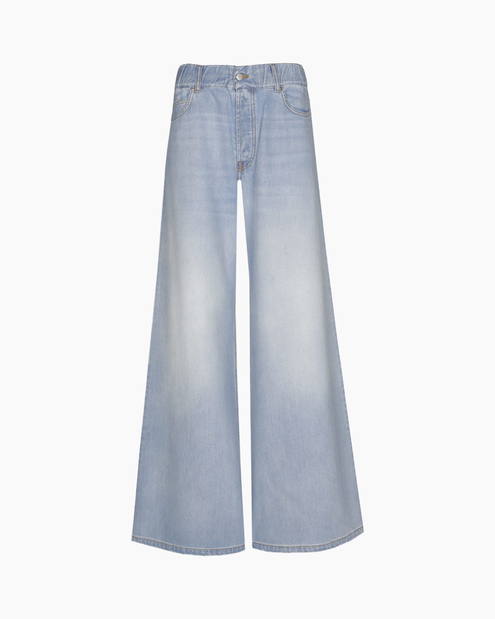 denim, spijkerbroek, wijd beweeg, licht wash, zakken