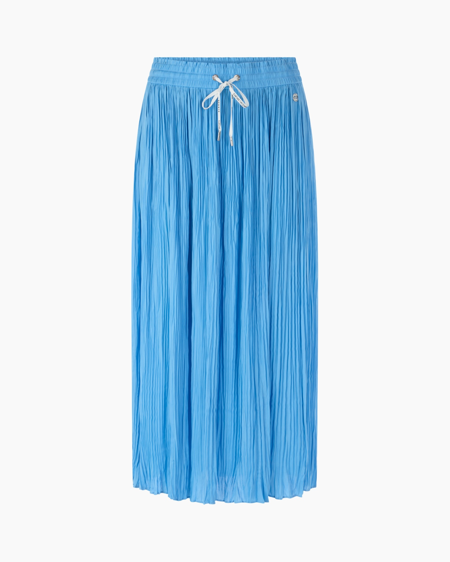 skirt, maxi, pleated, blue, drawstring