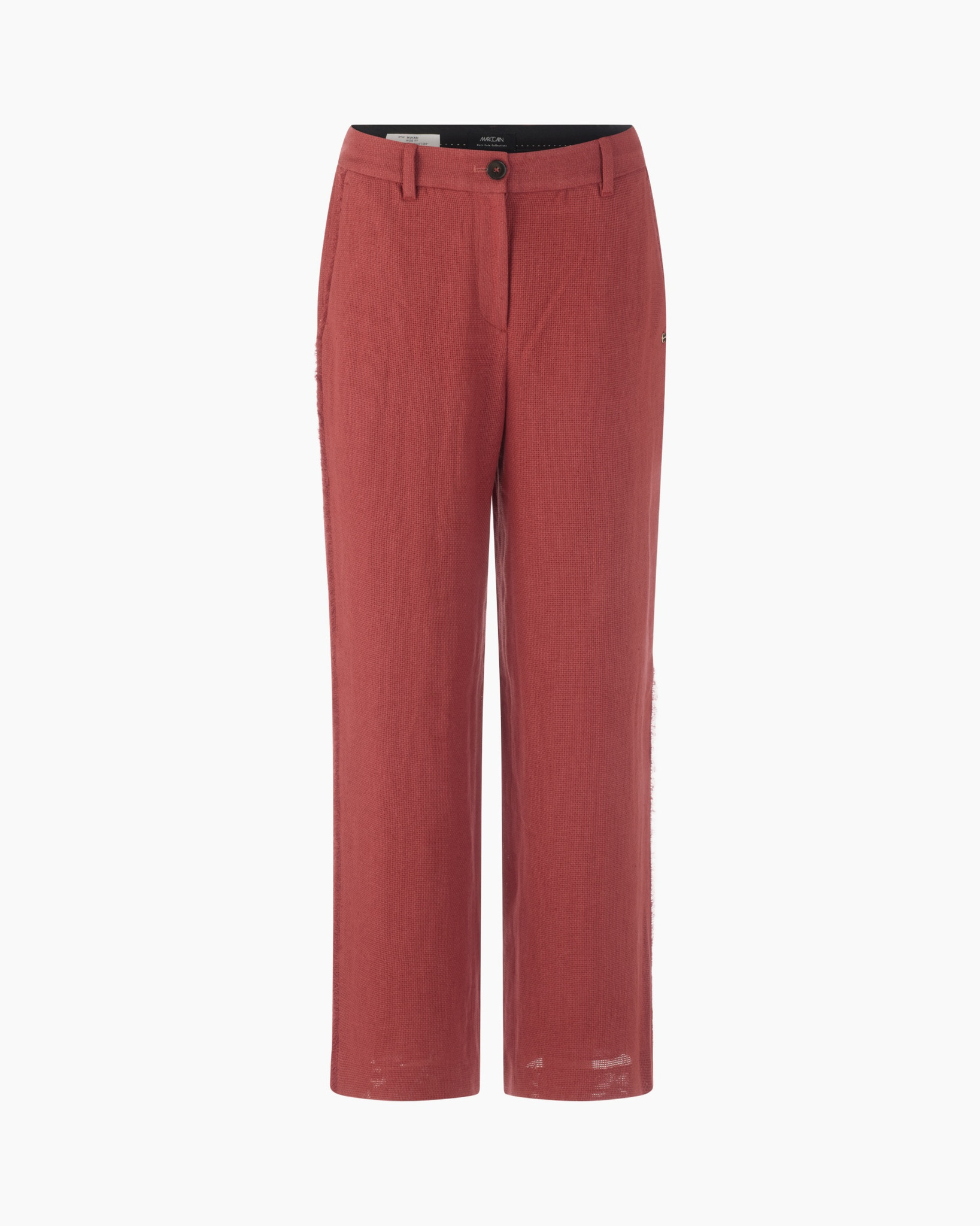 trousers, red, wideleg, linen, solid