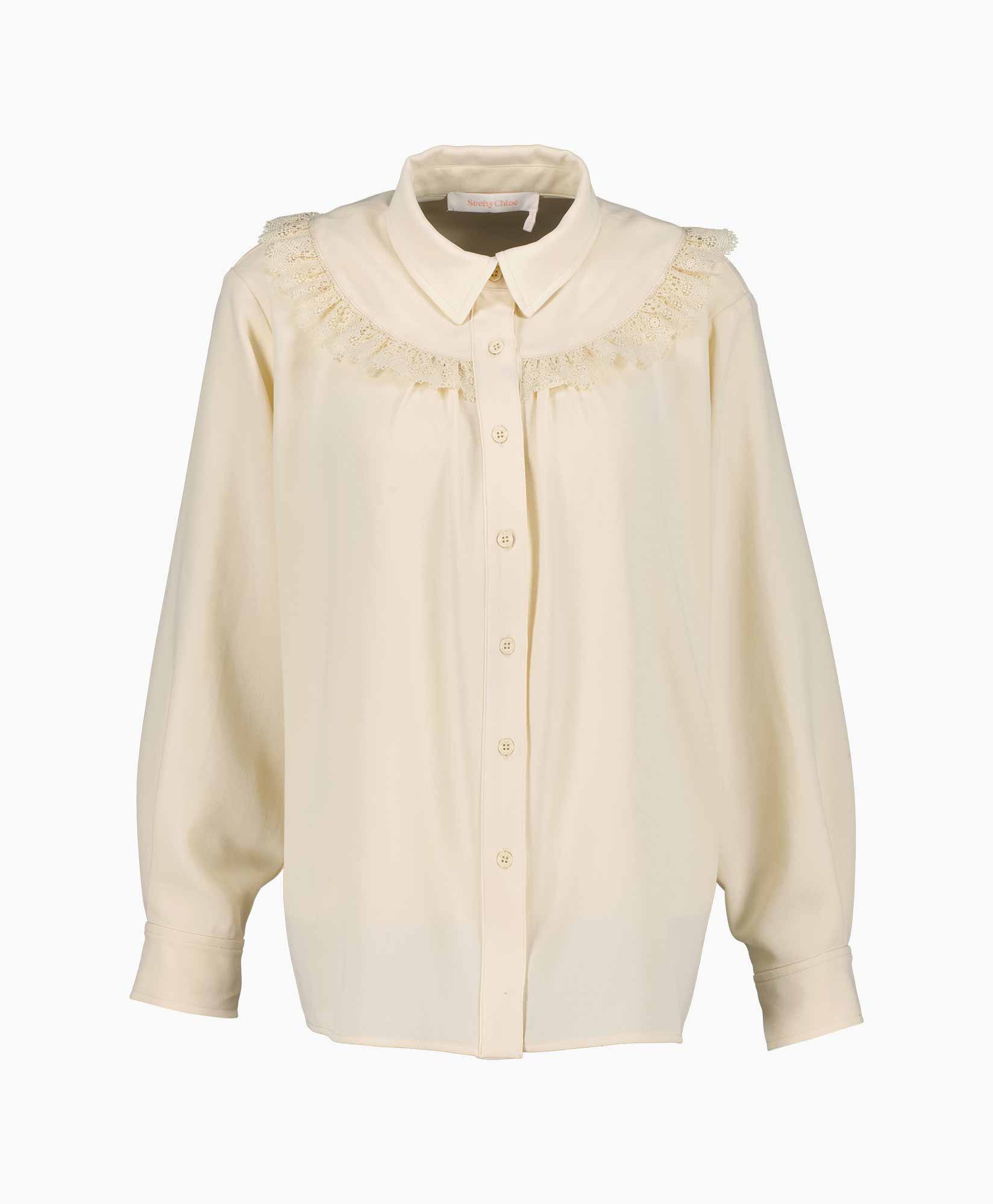 See By Chloe Blouse Chs23sht07012 Ecru