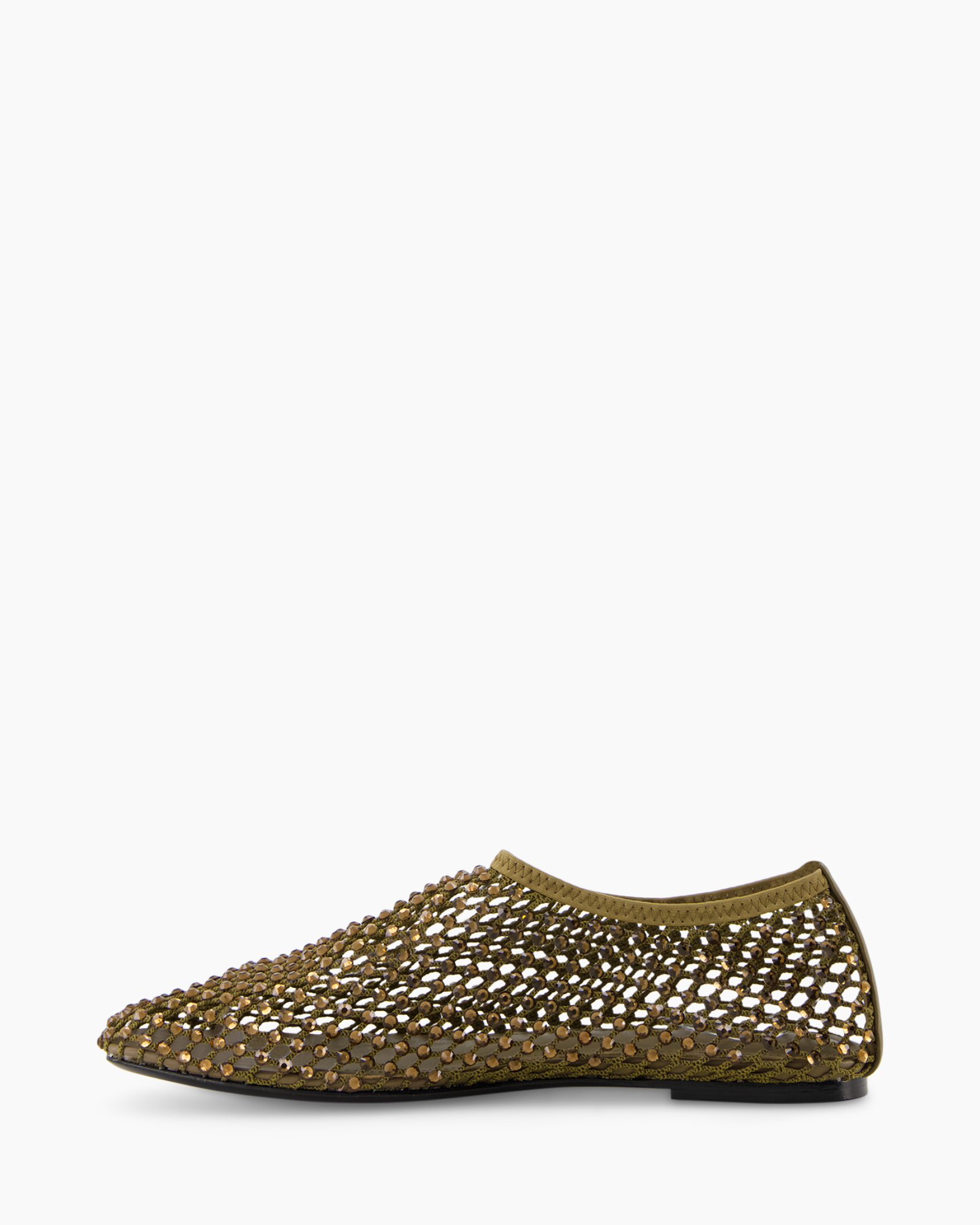 mocassin, slip-on, geweven, metallic, plat