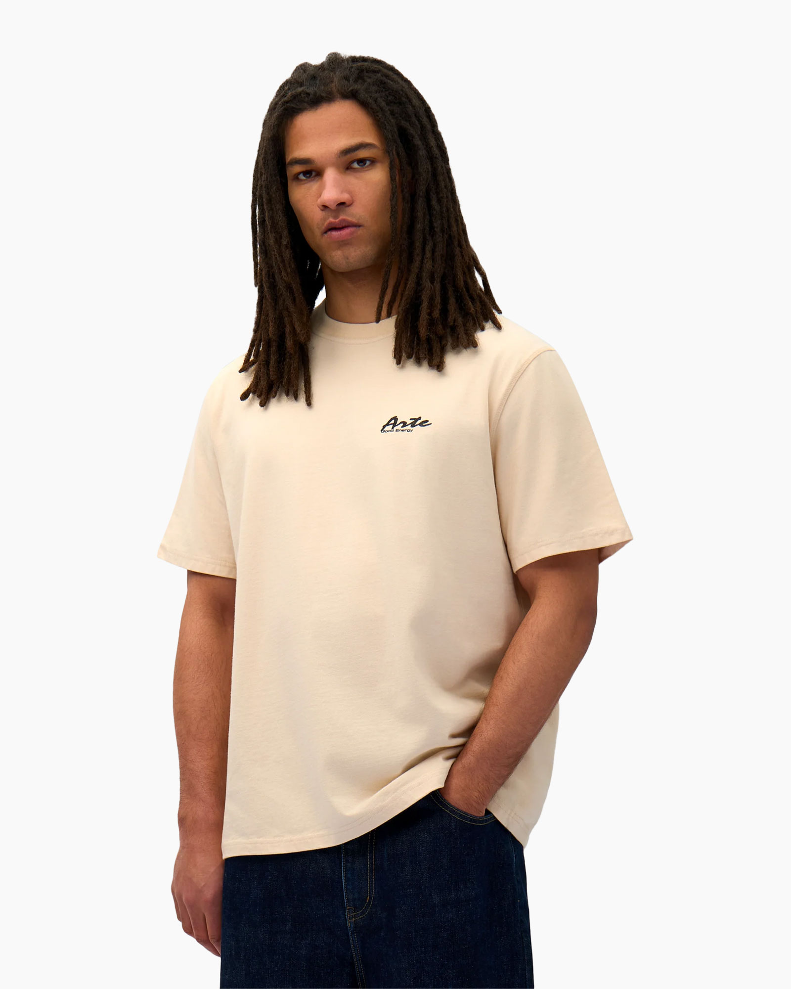 T-shirt Korte Mouw 3 Colours Print Tee Ecru