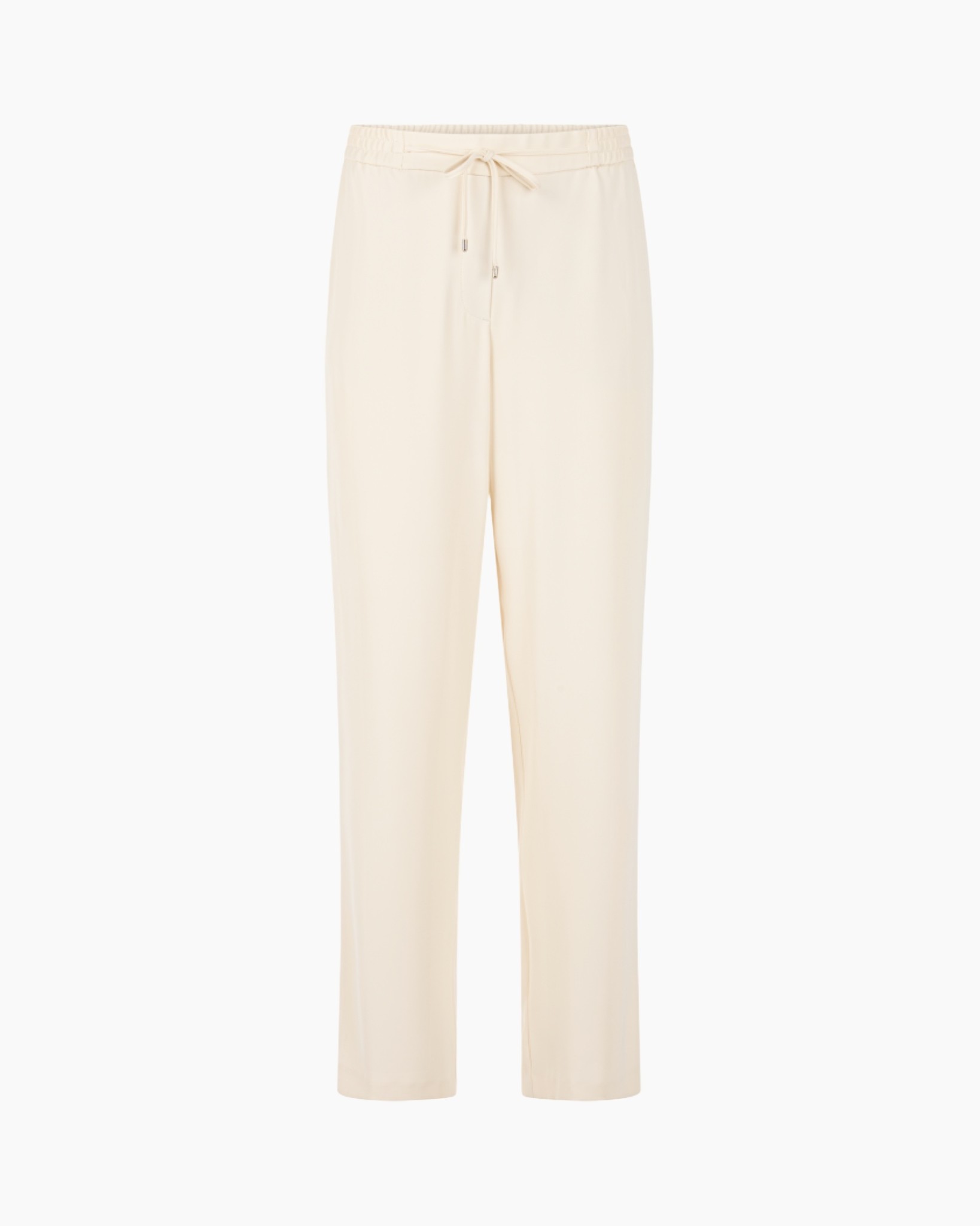 broek, touwsluiting, crepe, beige, enkellengte