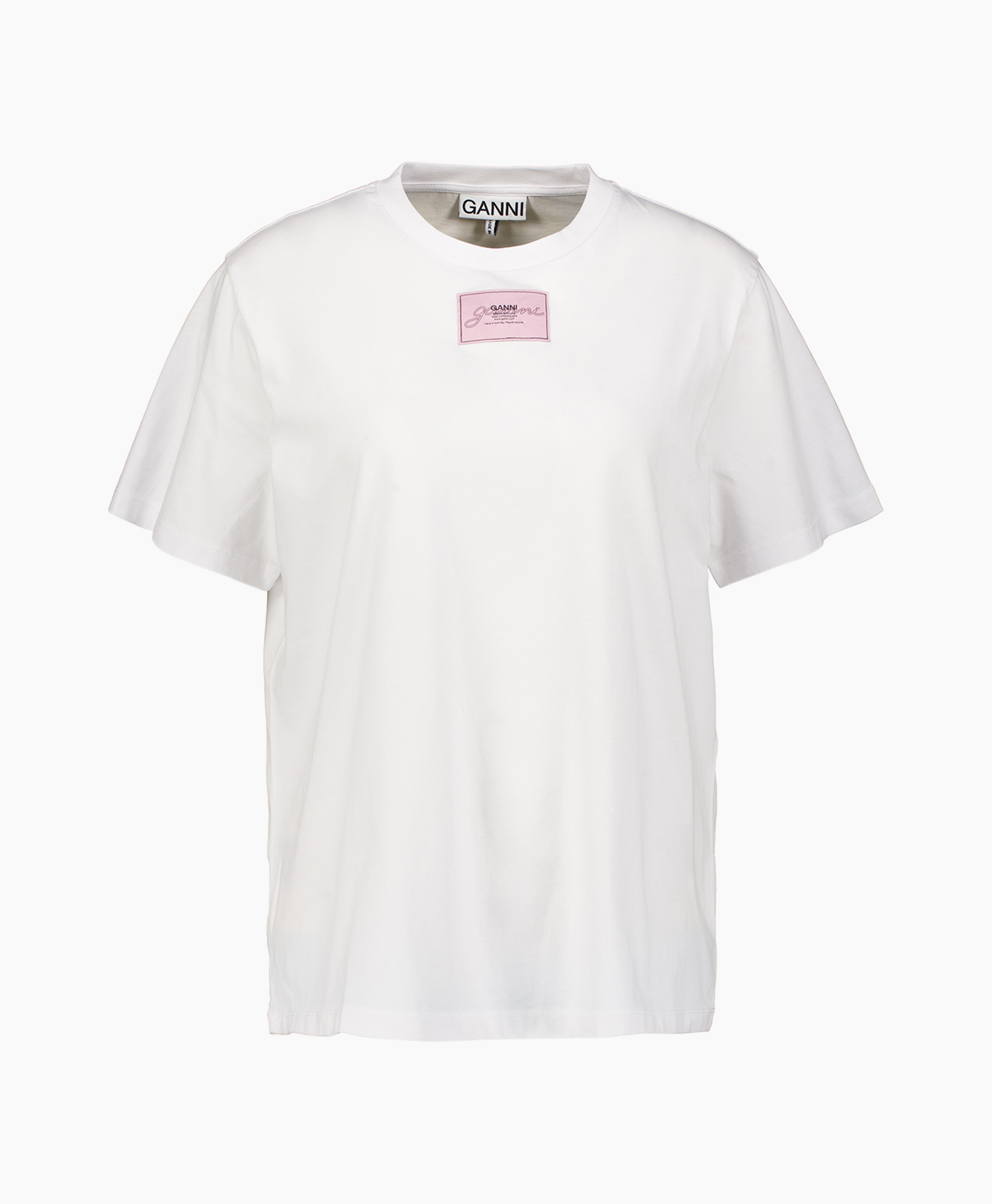 ★Ganni★ Basic Jersey Collage Relaxed Fit Short Sleeve T-Sh GANNI]Basic Jersey Collage Relaxed T-shirt/WHITE(T4157) – R&Co.