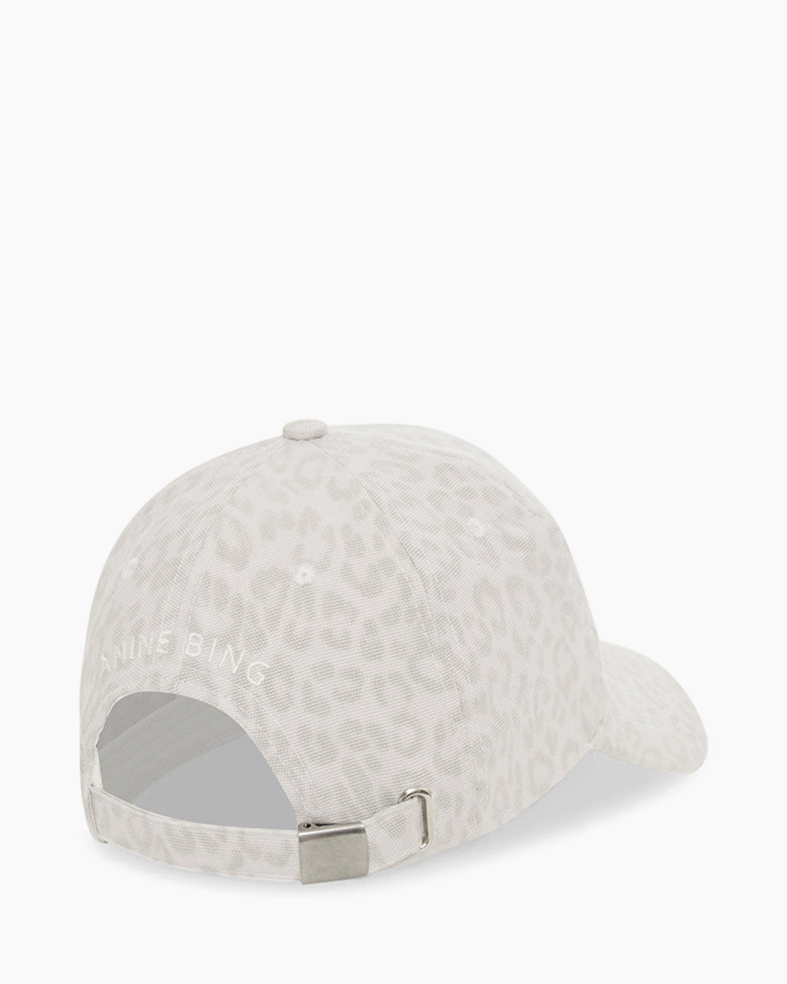 petanhee, leopard patroon, lichtgrijs, gebogen klep, geborduurd logo