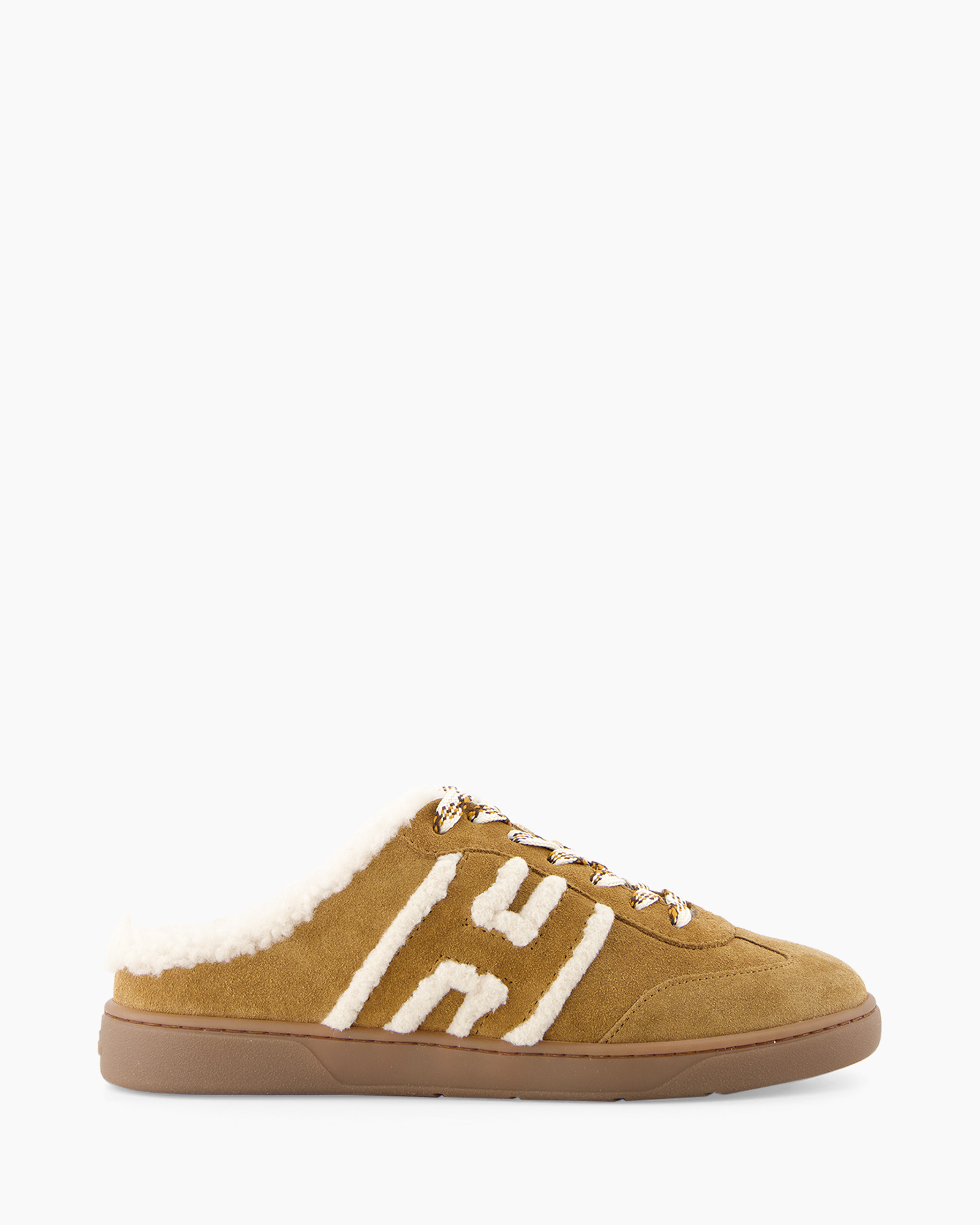 schoen, sneaker, loper, bruin, schapenwollen