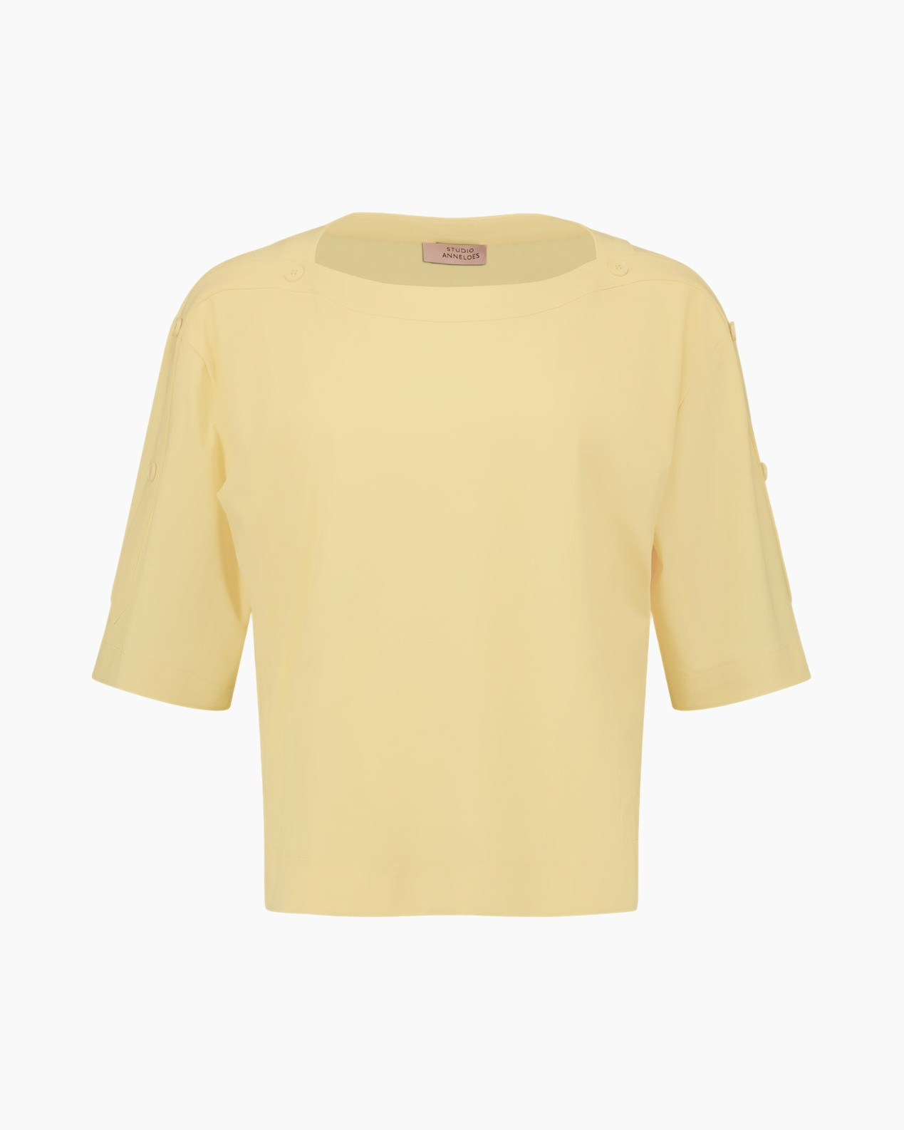 t-shirt, korte mouwen, peach, katoen, effen kleur